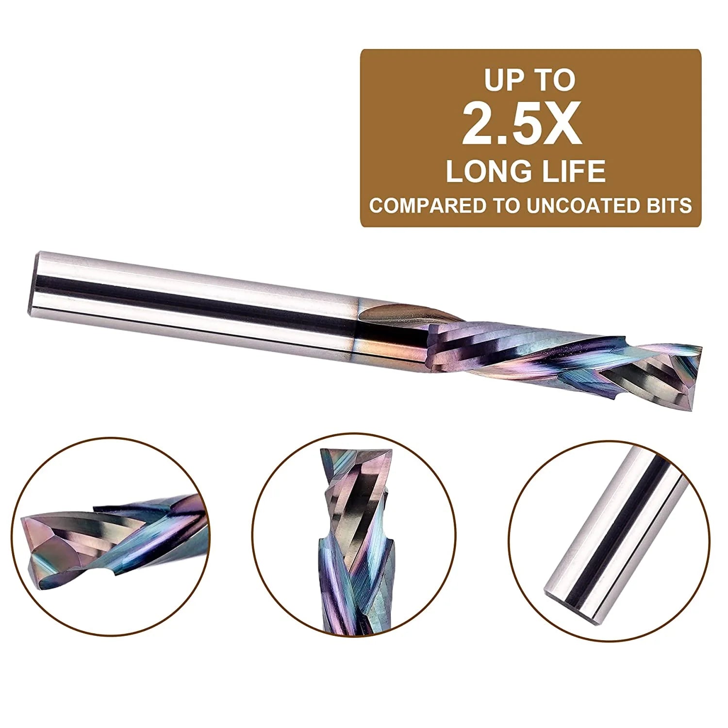 SpeTool SPE-X 1/4 Dia Carbide Compression Router Bit For Woodworking