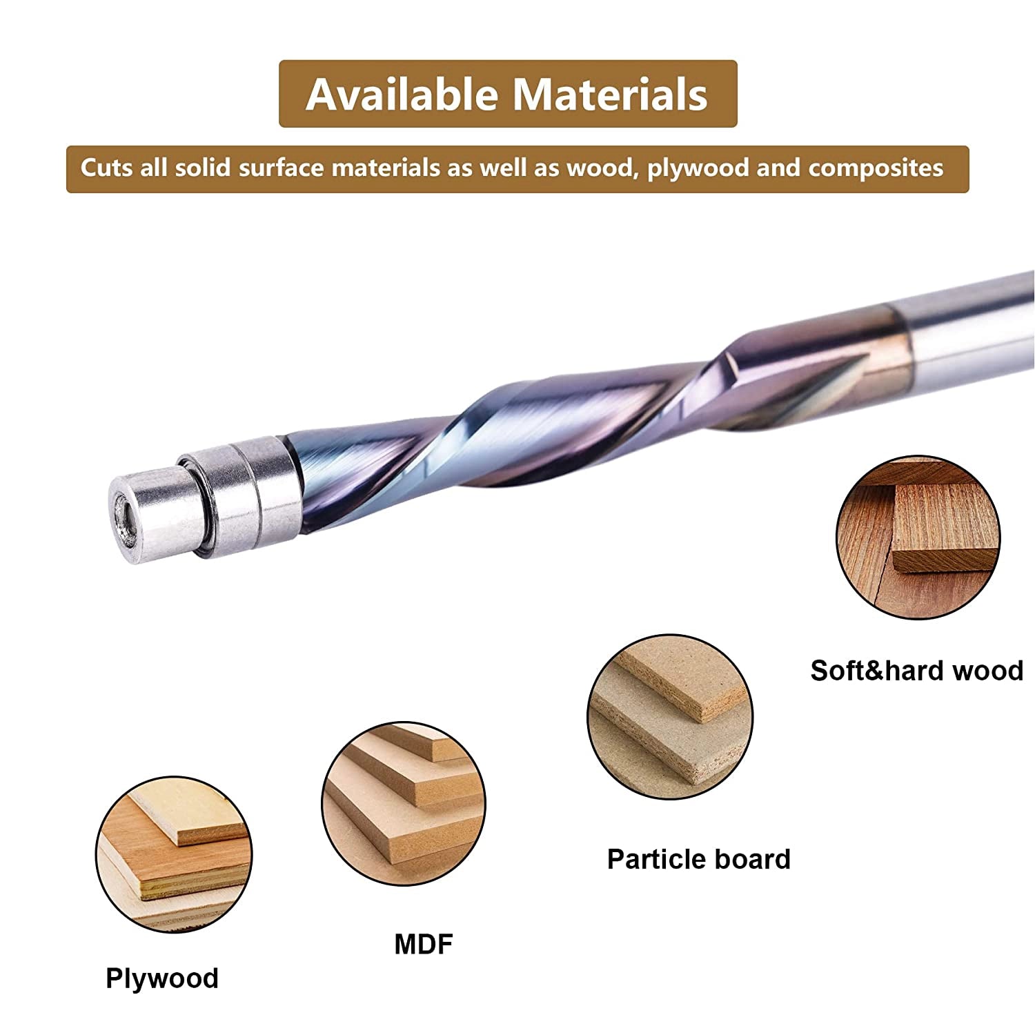 SpeTool SPE-X Coated 1 4 Dia 3 Long Down Cut Flush Trim Router Bit