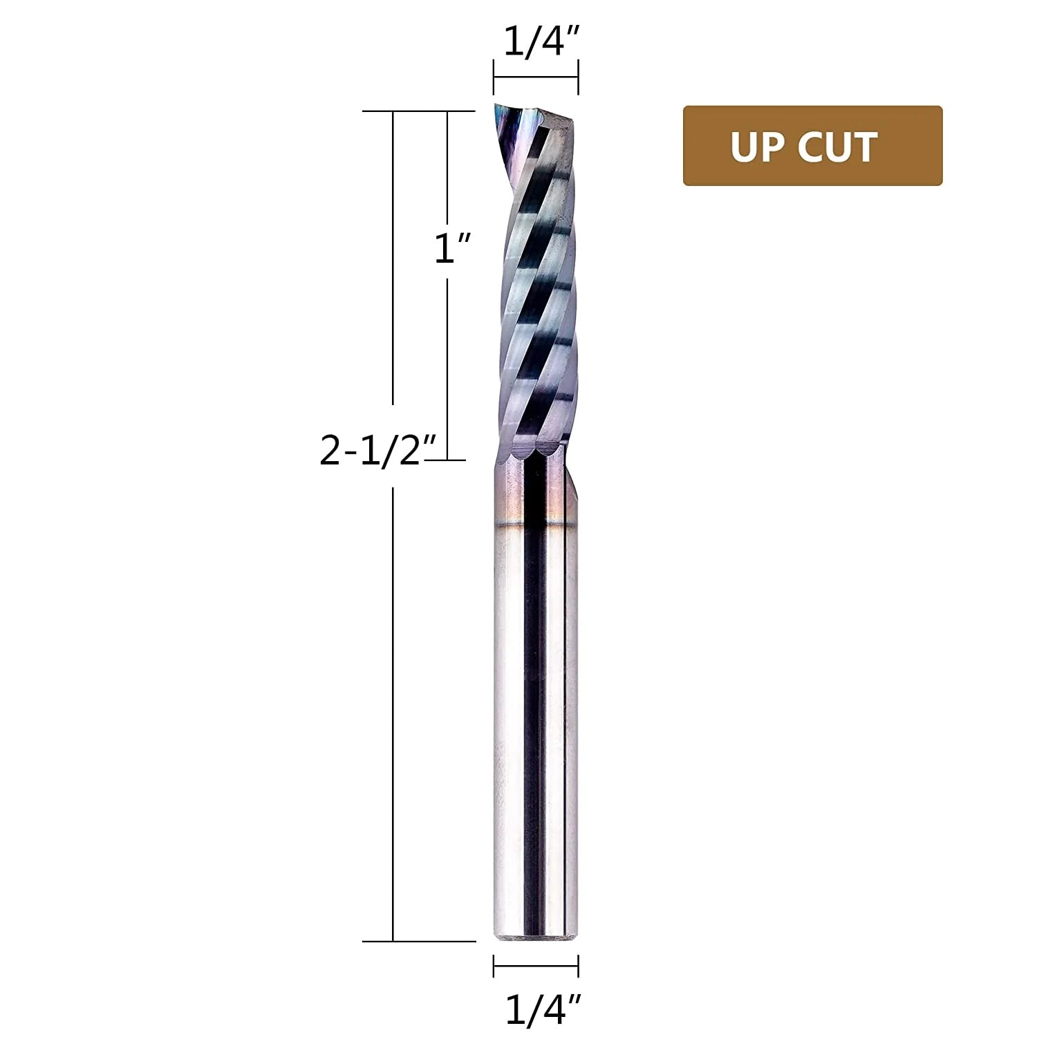 SpeTool SPE-X Extra Tool Life Coated 1/4 Dia O Flute CNC Router Bit