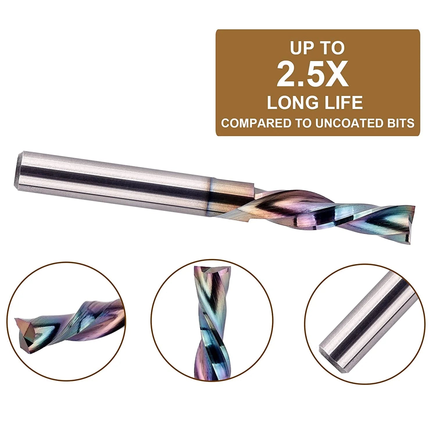 SpeTool SPE-X Extra Tool Life Coated downcut spiral router bit