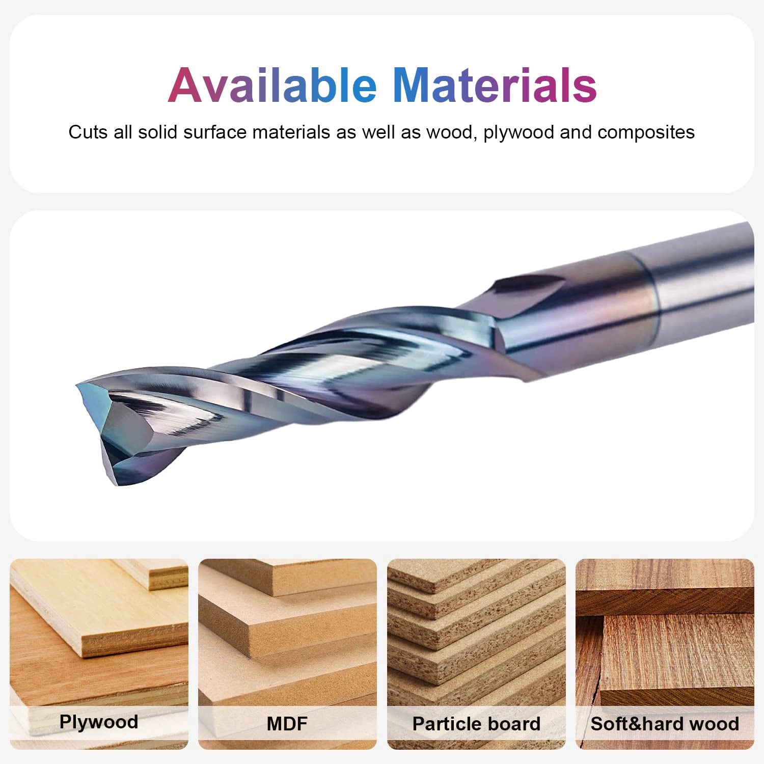 SpeTool EU W04510 SPE-X Coated SC UP CUT 2 FL 8MM DIA x 32MM CL x 8MM SHANK x 75MM OVL ROUTER BIT