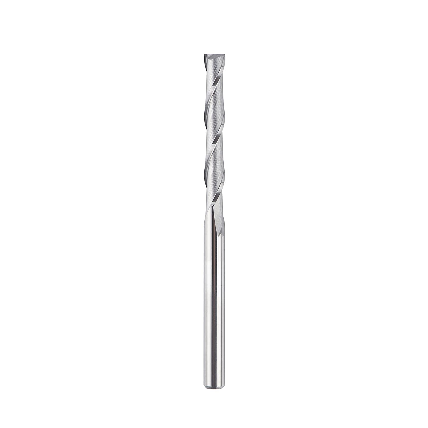 SpeTool UK SC Spiral Plunge 1/8" Dia x 1/8" Shank x 22mm Cutting Length x 50mm Long 2 Flute Up-Cut Router Bit