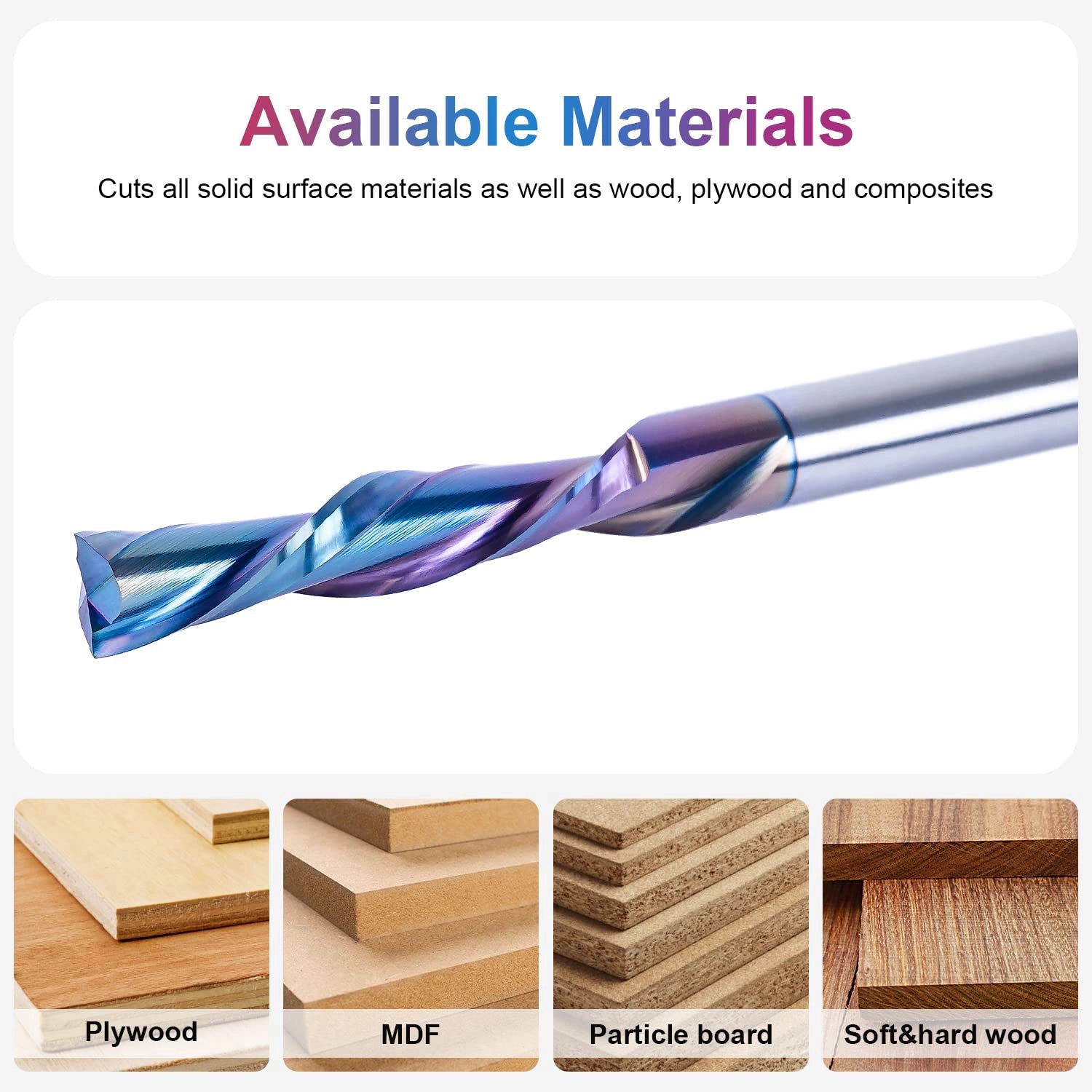 SpeTool SPE-X Coated Down Cut 1/4 Dia 3 Inch Extra Long CNC End Mill