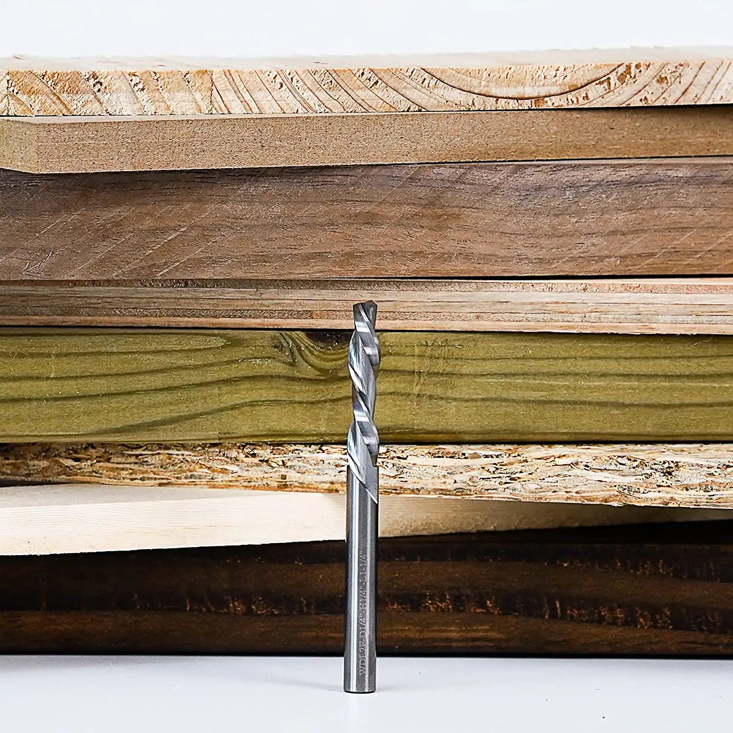 SpeTool Spiral Down Cut Router Bit Extra Long 1/4" Dia x 3" length