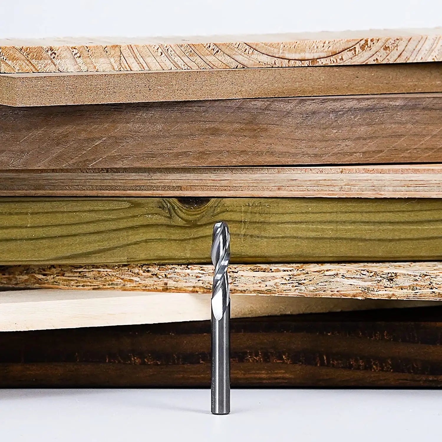 SpeTool 1/4 Diam Spiral SC Router Bits Up Cut End Mill for Woodworking