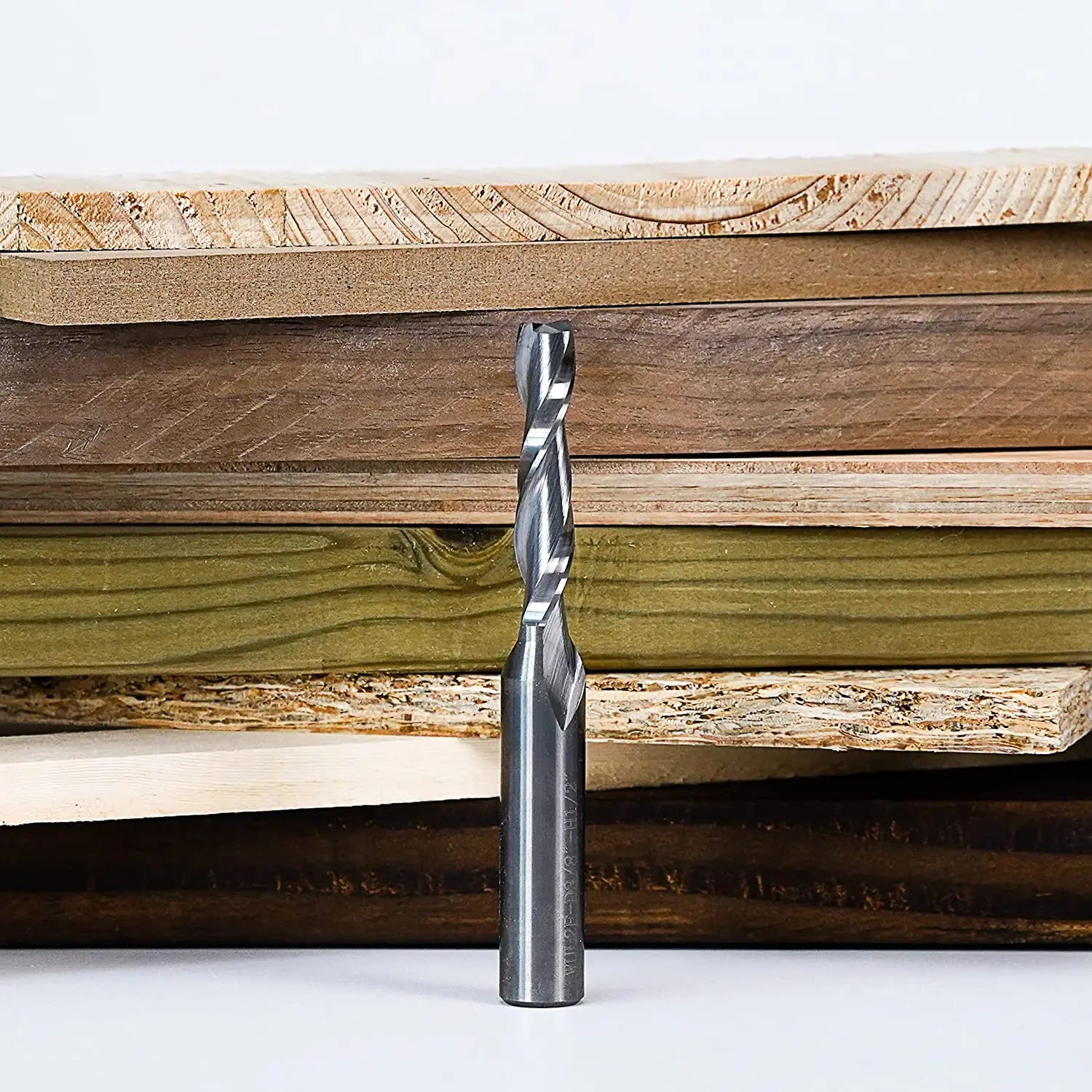 SpeTool Spiral Upcut Router Bit 3/8" Dia 4" Extra Long For Woodworking