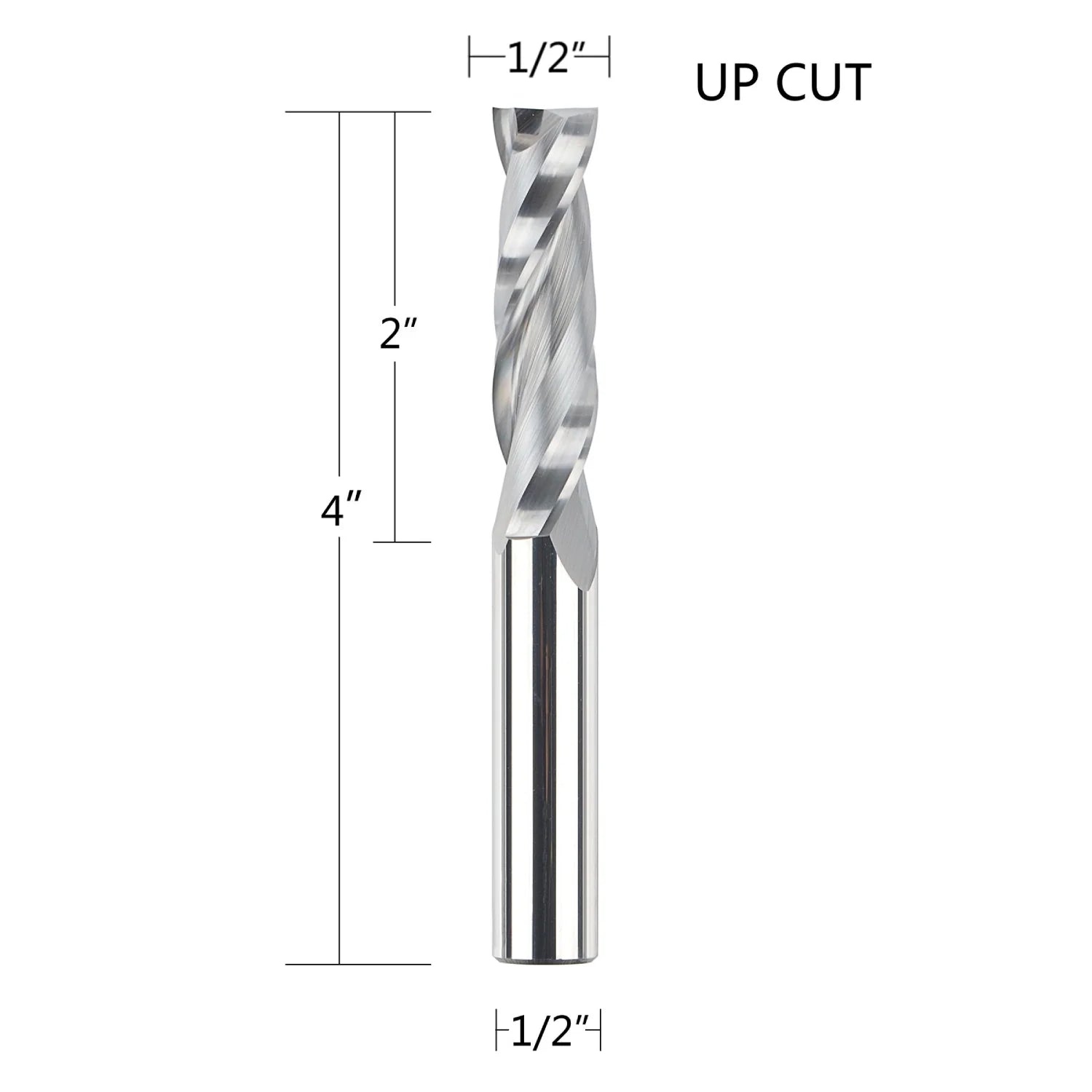 SpeTool Upcut Spiral 1 2 Diam x 1 2 SHK x 4 inch Extra Long Router Bit