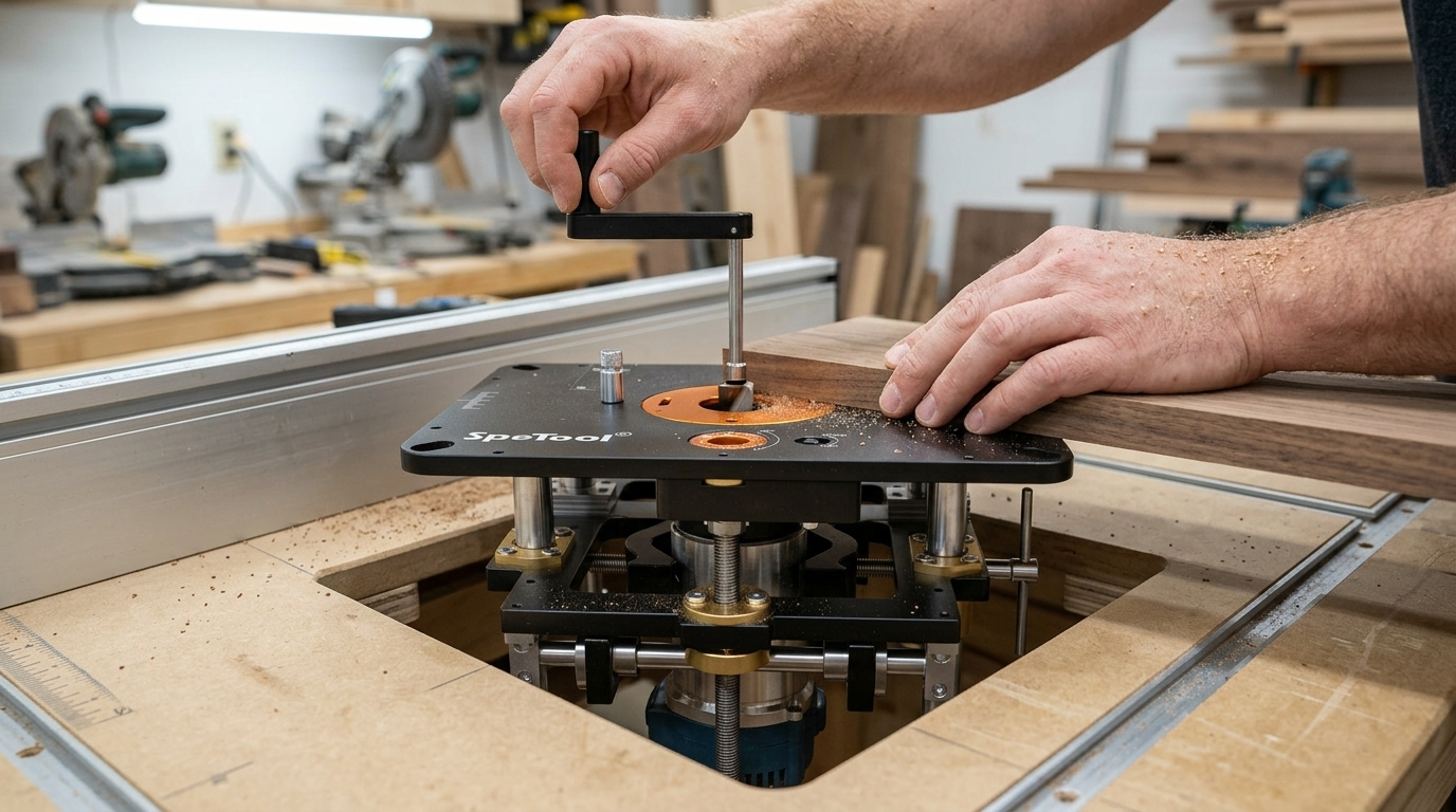 Clean Shop Secrets: Why Your Router Lift Needs a Built-in Dust Collection Interface