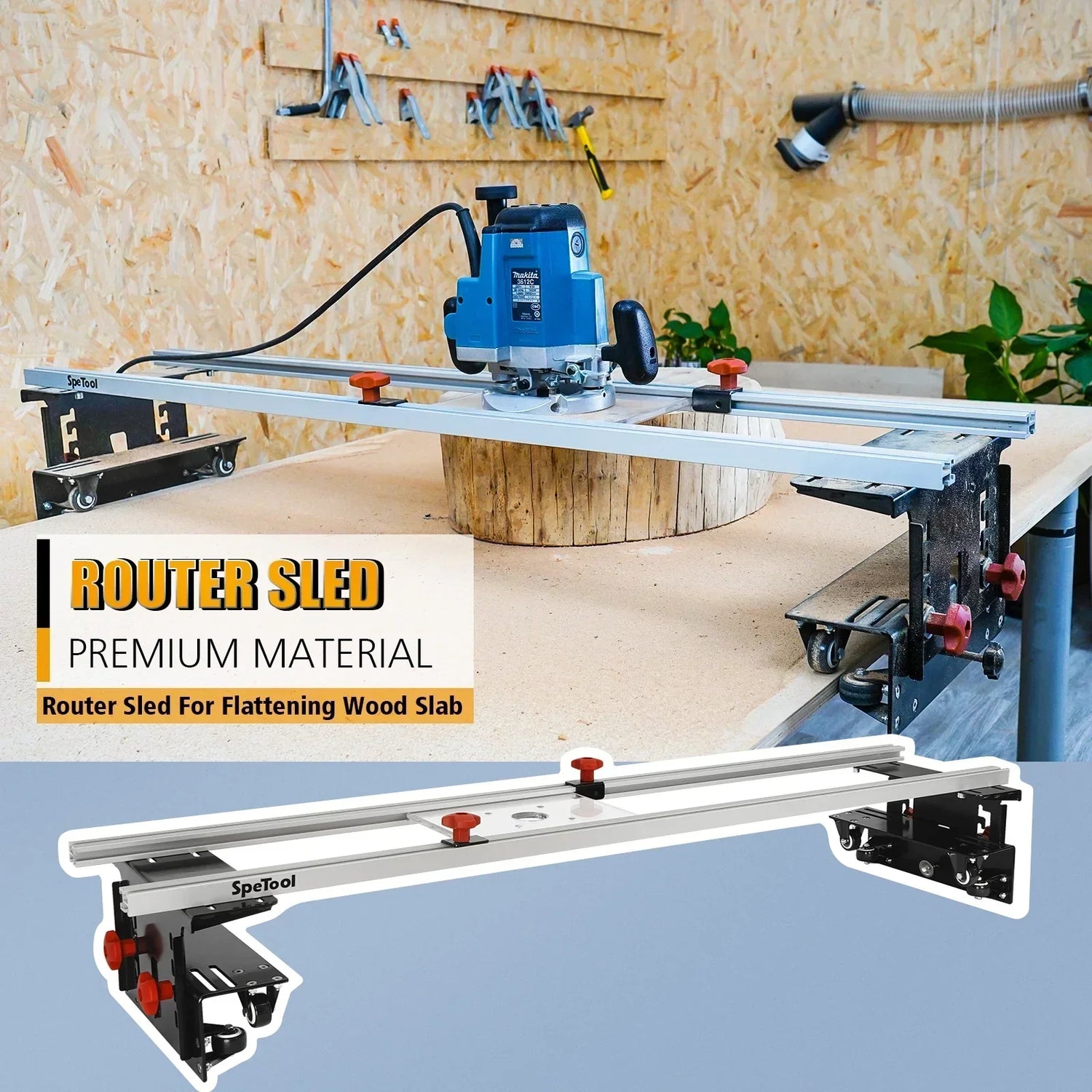Choosing the Best Router Sled Size for Slab Flattening | DIY ...