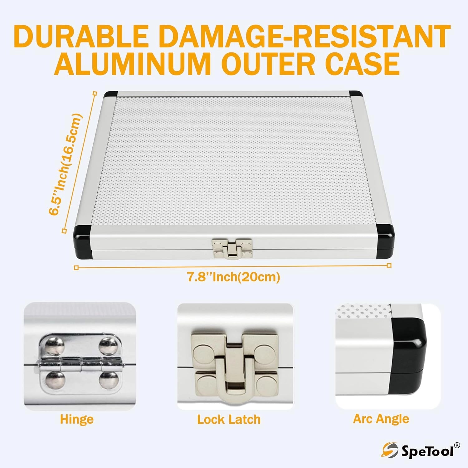 SpeTool O06003 13-Piece Brass Router Template Bushing Guide Set with Locking Wrench, Centering Pin & Aluminum Case – Fits 1-3/16" Router Base