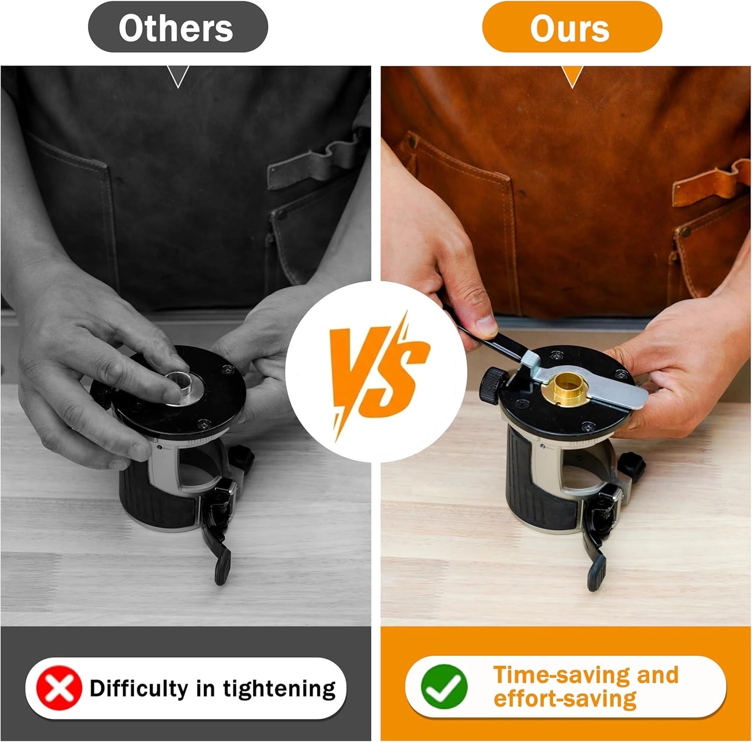 SpeTool O06003 13-Piece Brass Router Template Bushing Guide Set with Locking Wrench, Centering Pin & Aluminum Case – Fits 1-3/16" Router Base