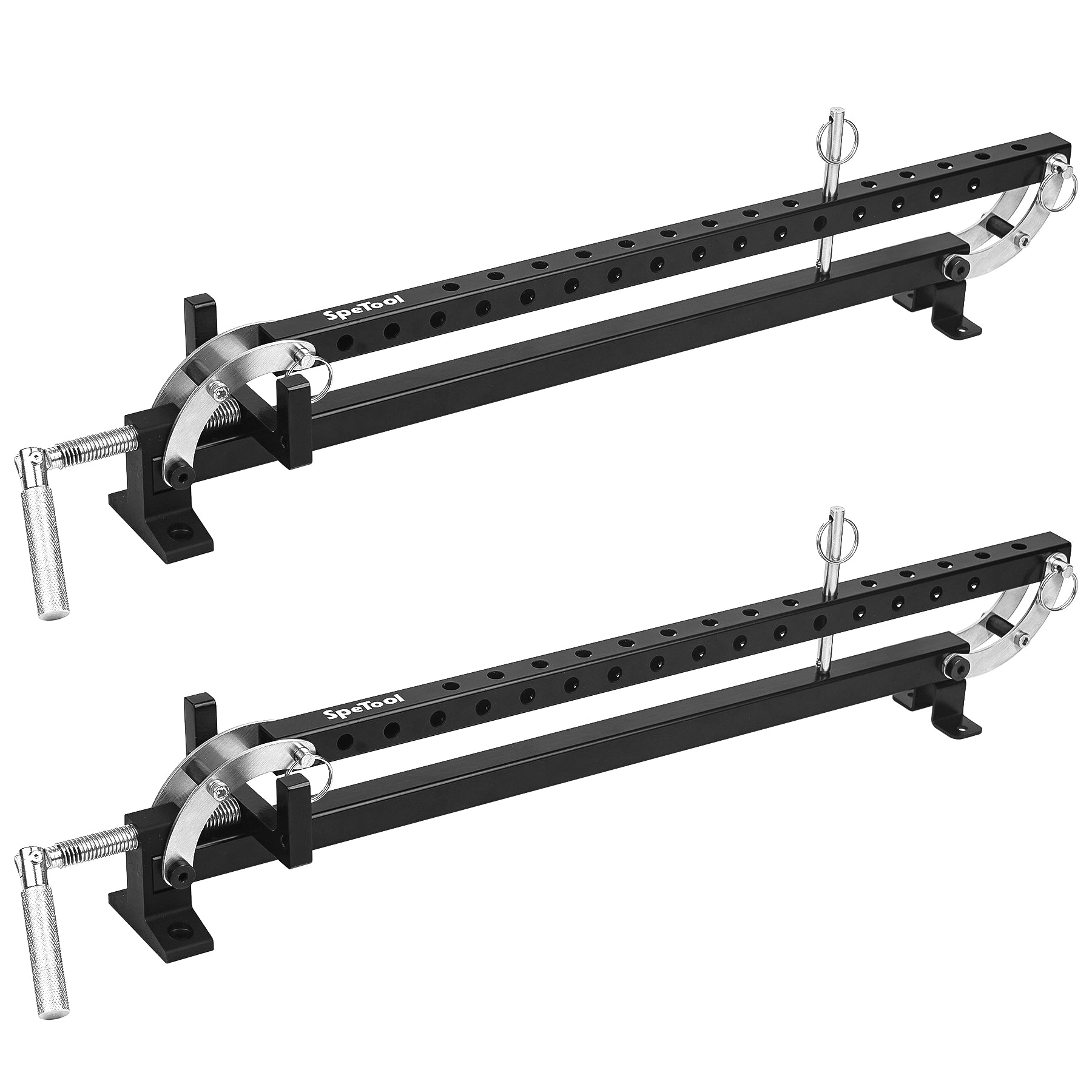 SpeTool S05003 16 Inch Panel Clamp 2 Pack – 4-Way Pressure Steel Parallel Clamps for Woodworking, Tabletops, Cabinets, and Cutting Boards, Adjustable Parallelogram Couplers for Precision Projects