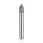 SpeTool W06006 SPE-X Extra Tool Life Coated Solid Carbide V Groove 60 Deg 1/4" Dia x 1/4" Shank x 2" Long 4 Flute Router Bit