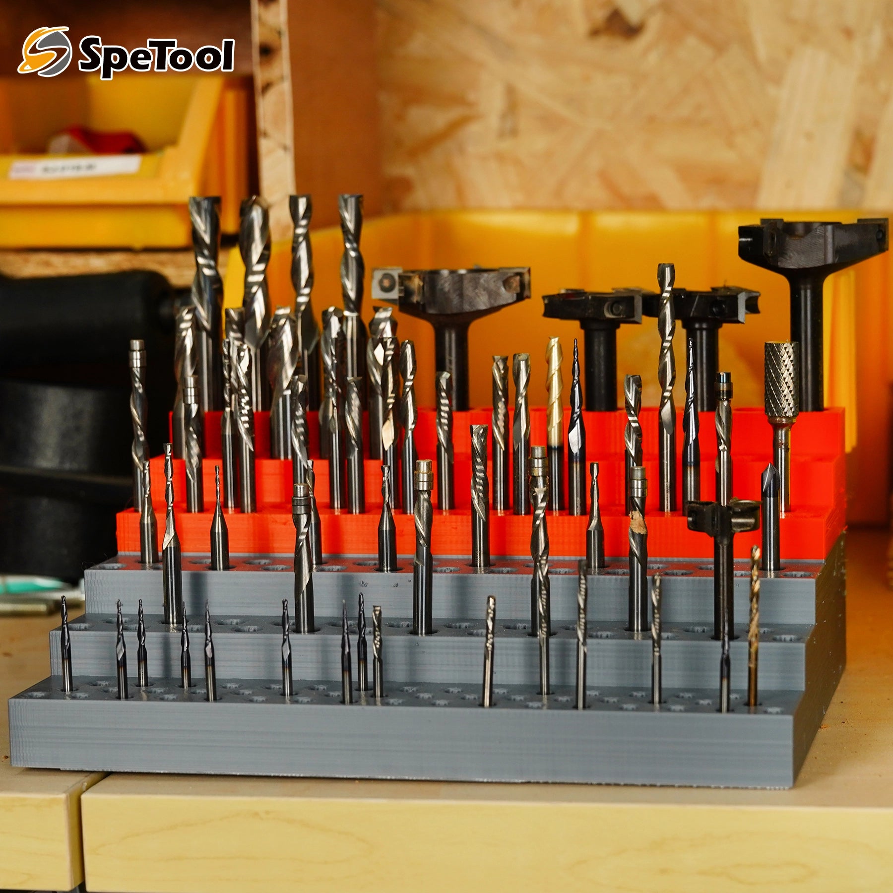 3D printed router bit holder -Round hole