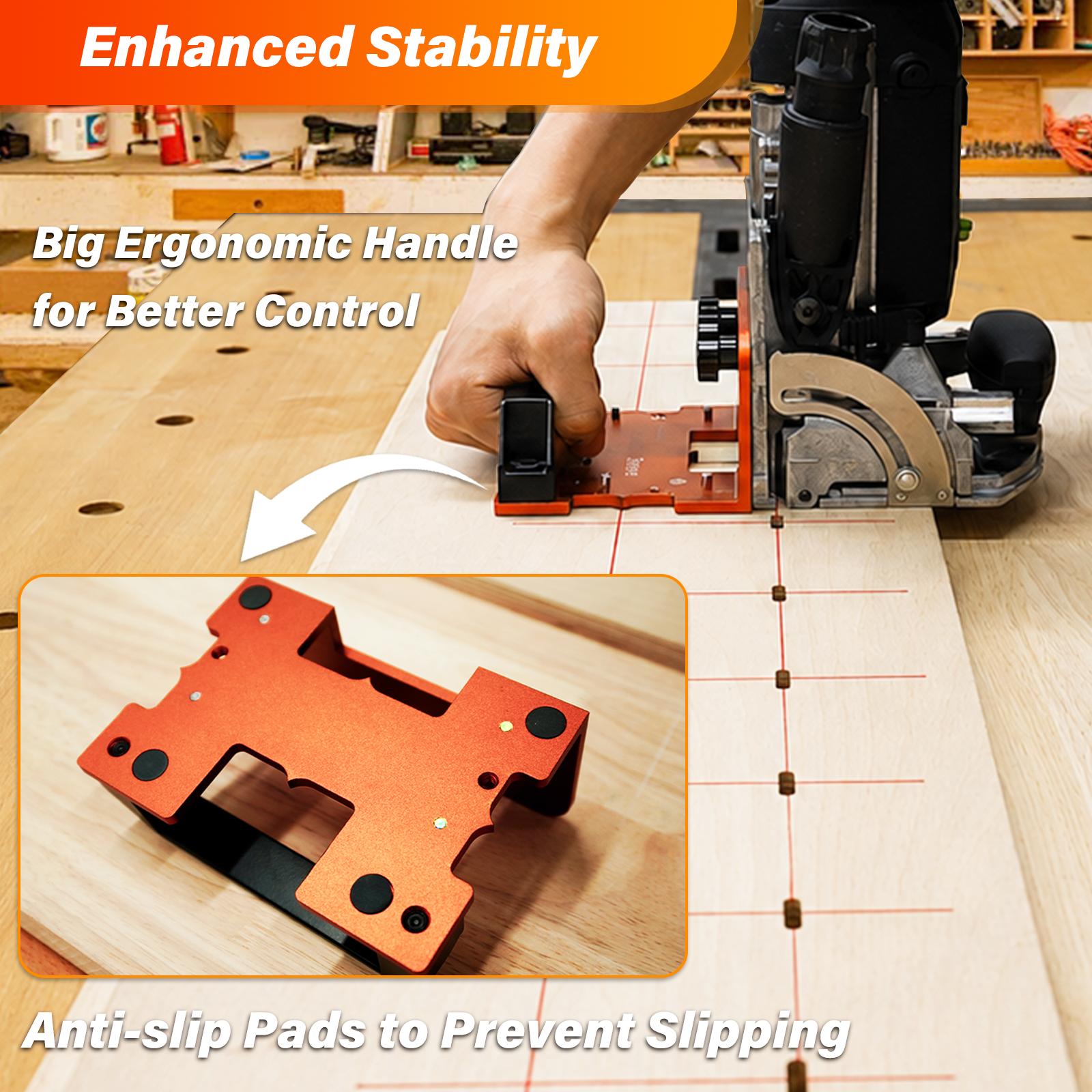 SpeTool  S04005 Aluminum Domino Base Compatible with Festool Domino DF-500 &DF-700