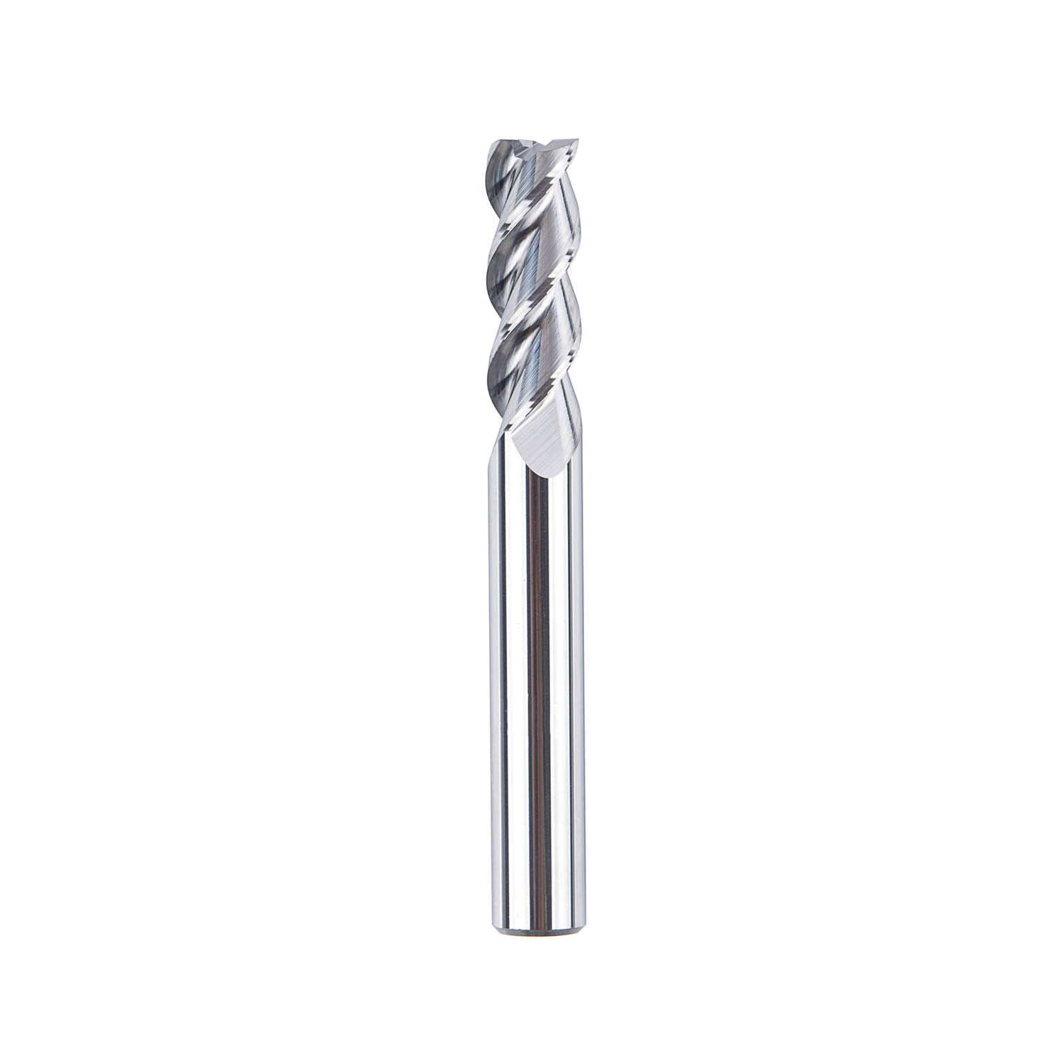 SpeTool Solid Carbide 3 Flutes Aluminium Milling Cutter with 6 mm Cutting Diameter x 18 mm Cutting Length, 6 mm Shank End Mill for Aluminium and Plastic