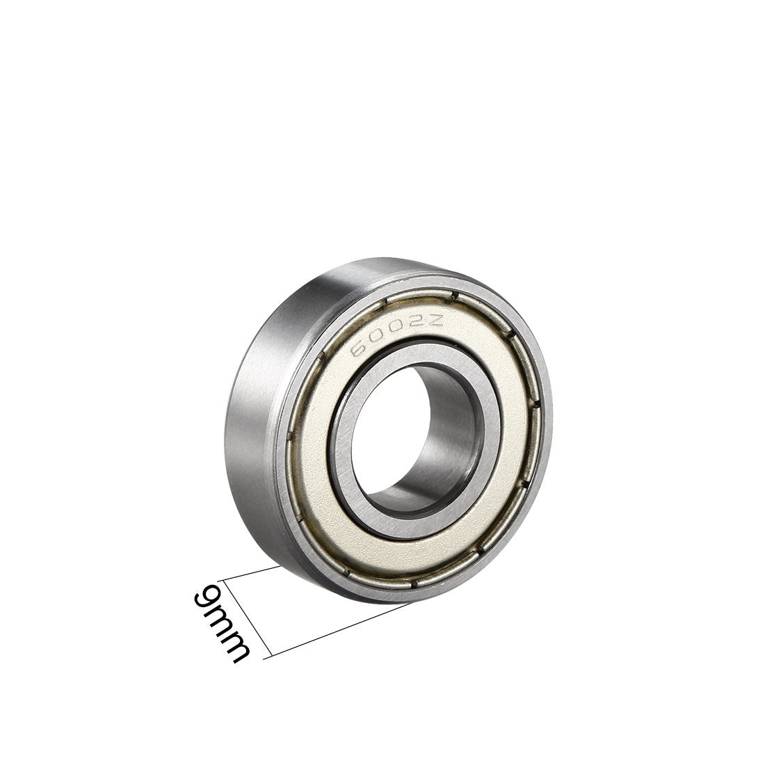 uxcell 6002Z Rodamiento rígido de bolas de un solo escudo 160102, rodamientos de acero cromado de 15 mm x 32 mm x 9 mm (paquete de 5) 