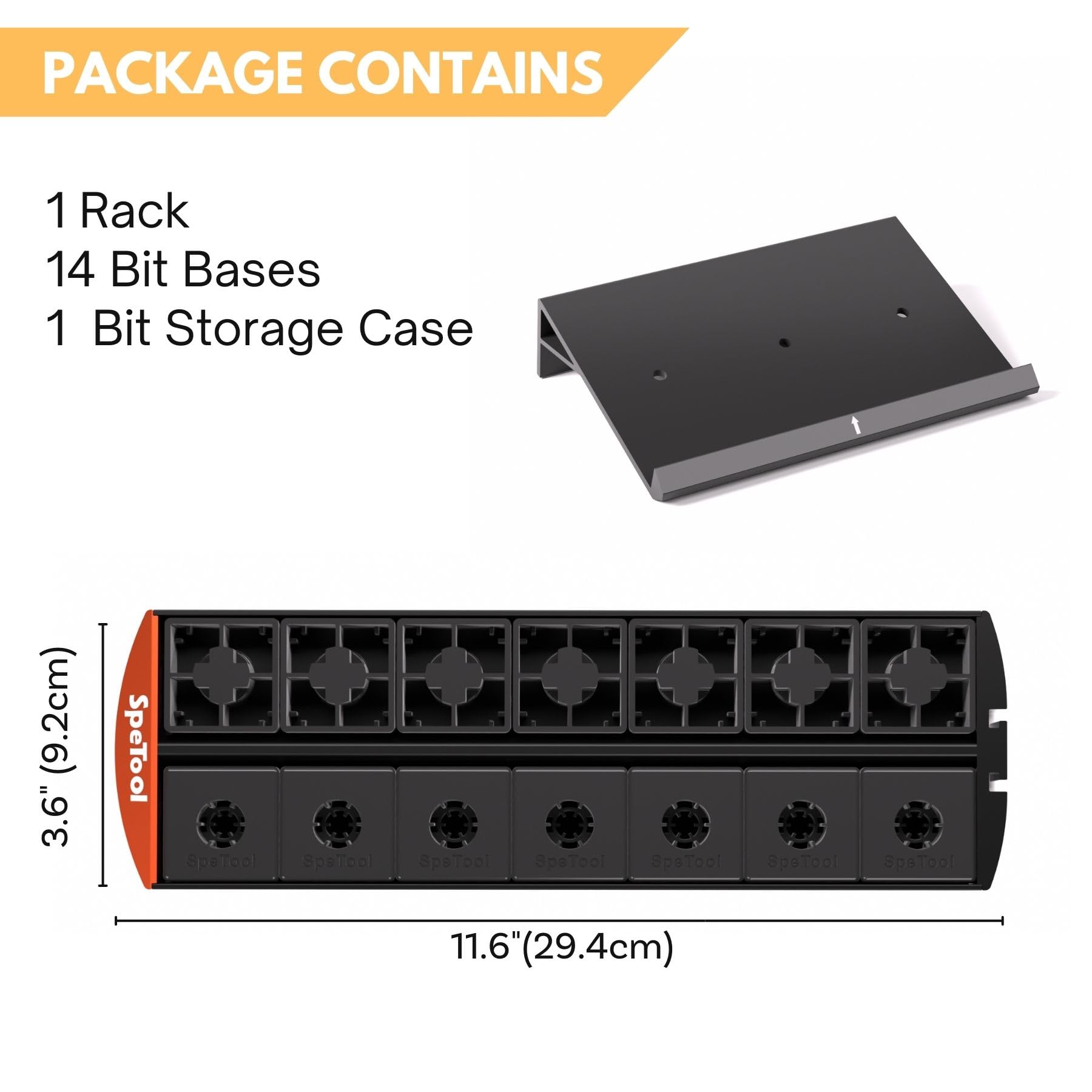 SpeTool O07003 Router Bit Storage Tray Router Bit Holder Organizer