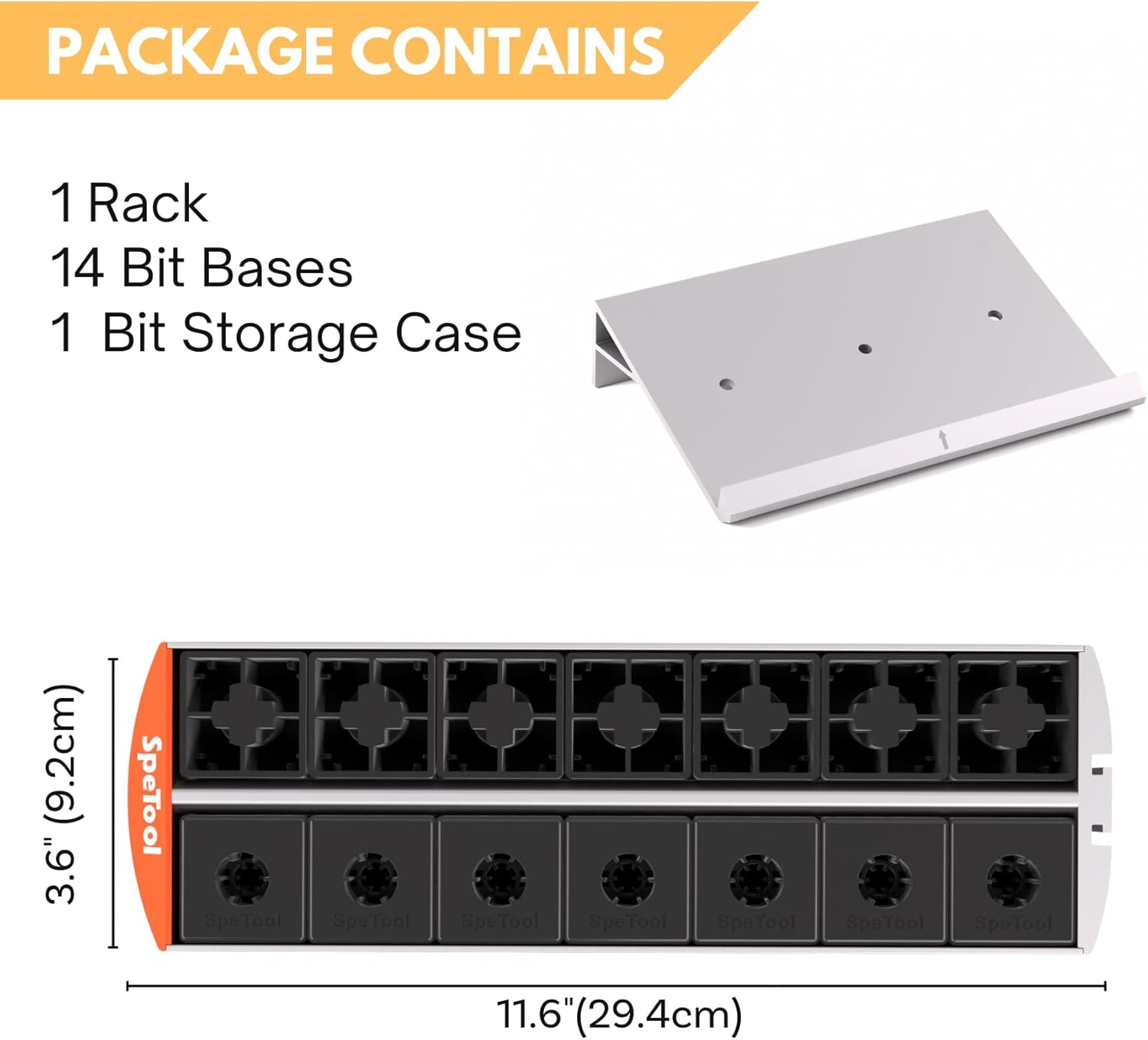 SpeTool O07003 Router Bit Storage Tray Router Bit Holder Organizer