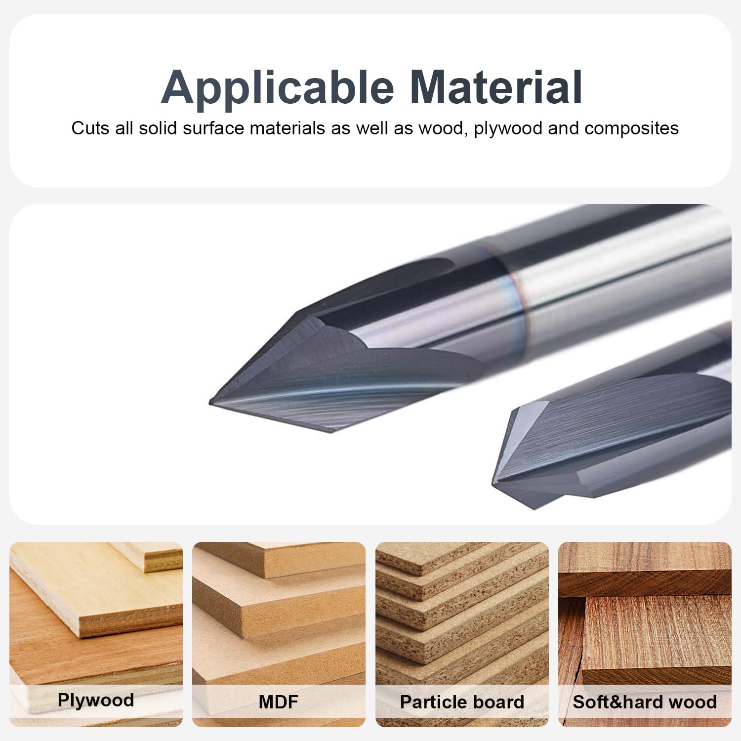 SpeTool EU SC 3 FL 6MM DIA x 60 DEG & 90 DEG x 6MM SHANK x 50MM OVL V BIT