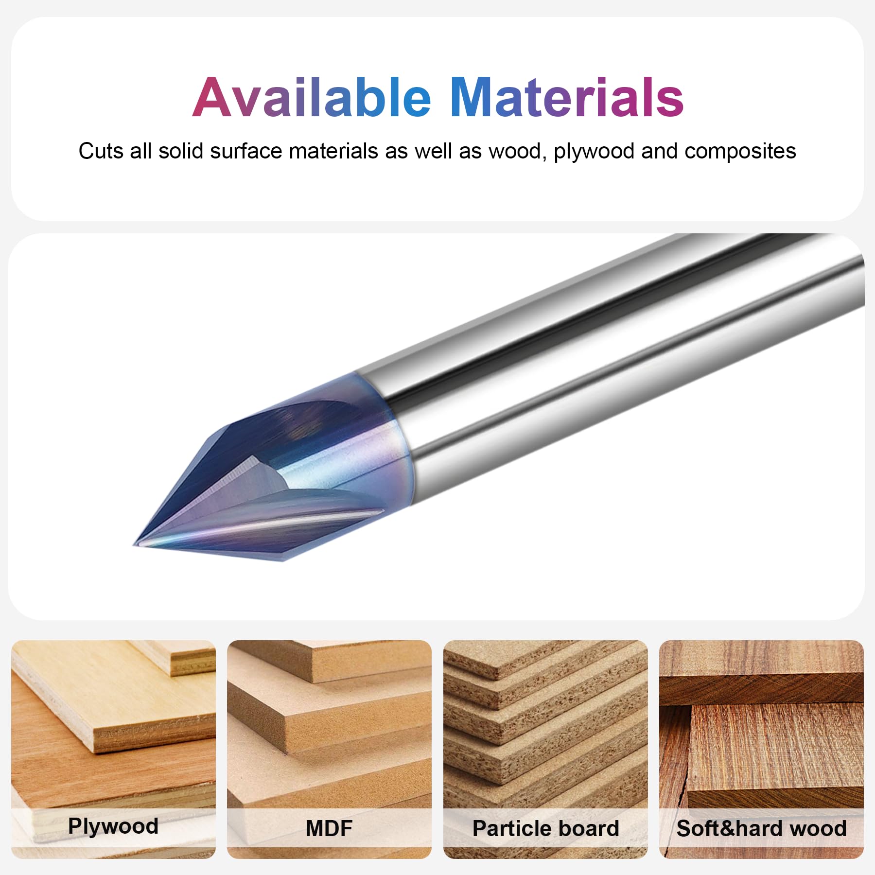 SpeTool W06006 SPE-X Extra Tool Life Coated Solid Carbide V Groove 60 Deg 1/4" Dia x 1/4" Shank x 2" Long 4 Flute Router Bit