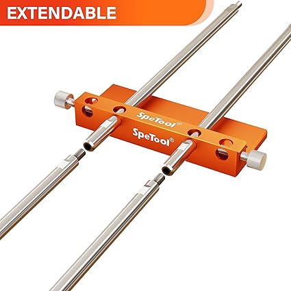 SpeTool Drill Fence for S04004 Portable Drill Guide, All-aluminum Made Edge Cutting Guide for Drilling Row Holes