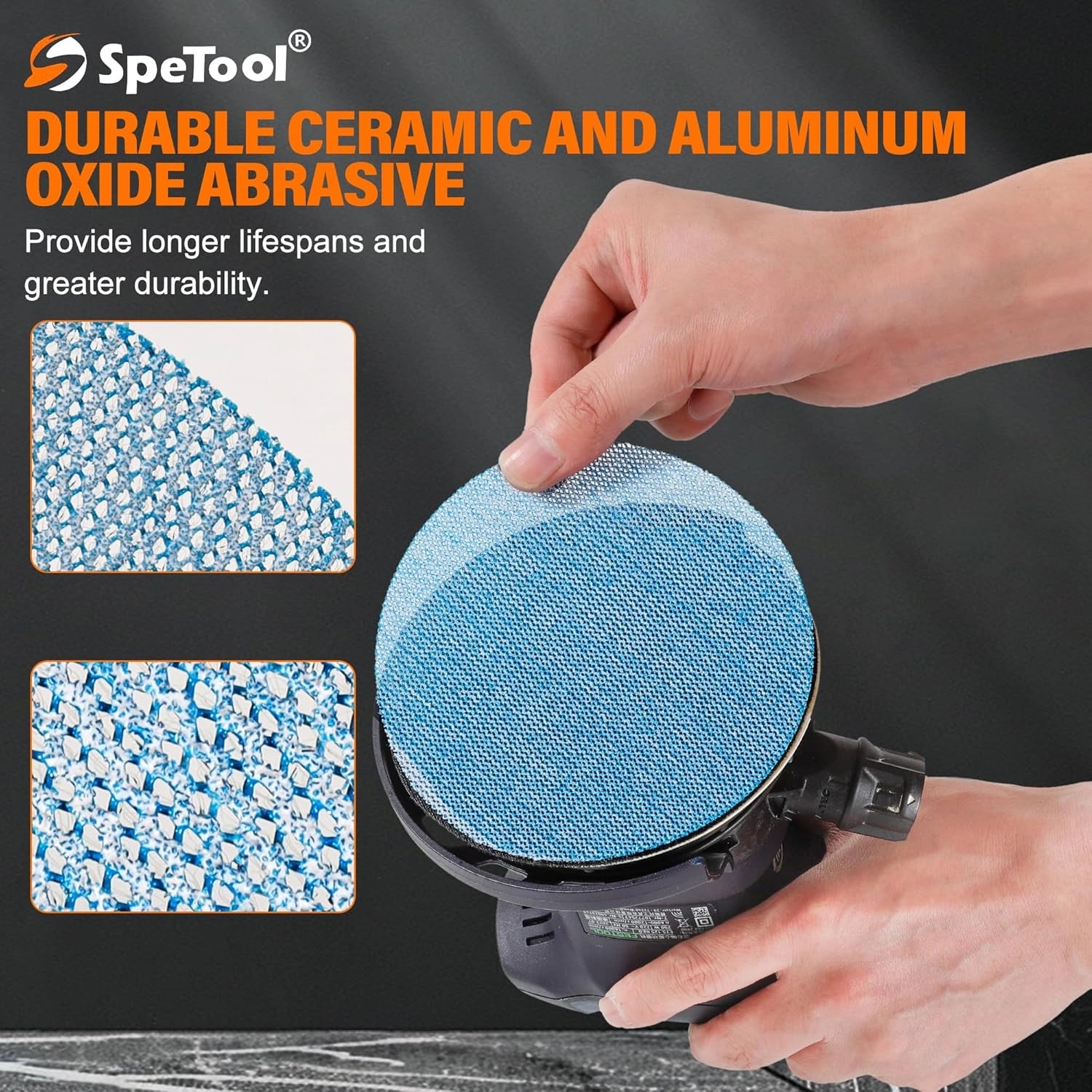 SpeTool 5 Inch Sanding Disc Net Mix-Pack, Grits 80, 120, 180, 240, 320, 400, Ceramic Aluminum Oxide 30 Pieces Mesh Sandpaper, Dustless Hook and Loop Design for Wood, Drywall, Matel Processing