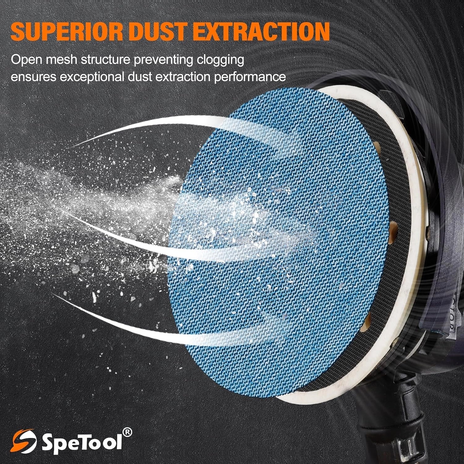 SpeTool 5 Inch Sanding Disc Net Mix-Pack, Grits 80, 120, 180, 240, 320, 400, Ceramic Aluminum Oxide 30 Pieces Mesh Sandpaper, Dustless Hook and Loop Design for Wood, Drywall, Matel Processing