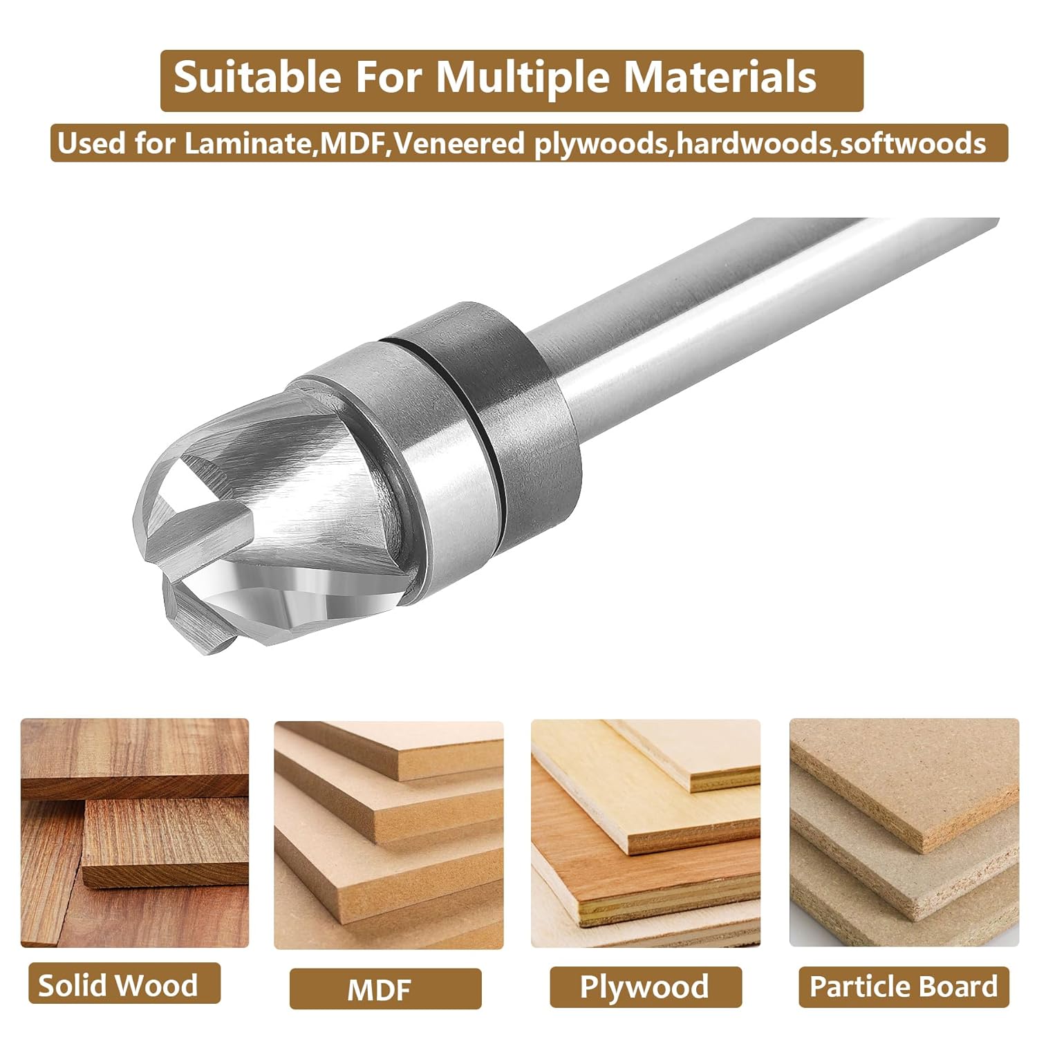 Bowl & Tray Round Nose Router Bits 1/8" Radius Top Bearing Template Router Bit SpeTool 