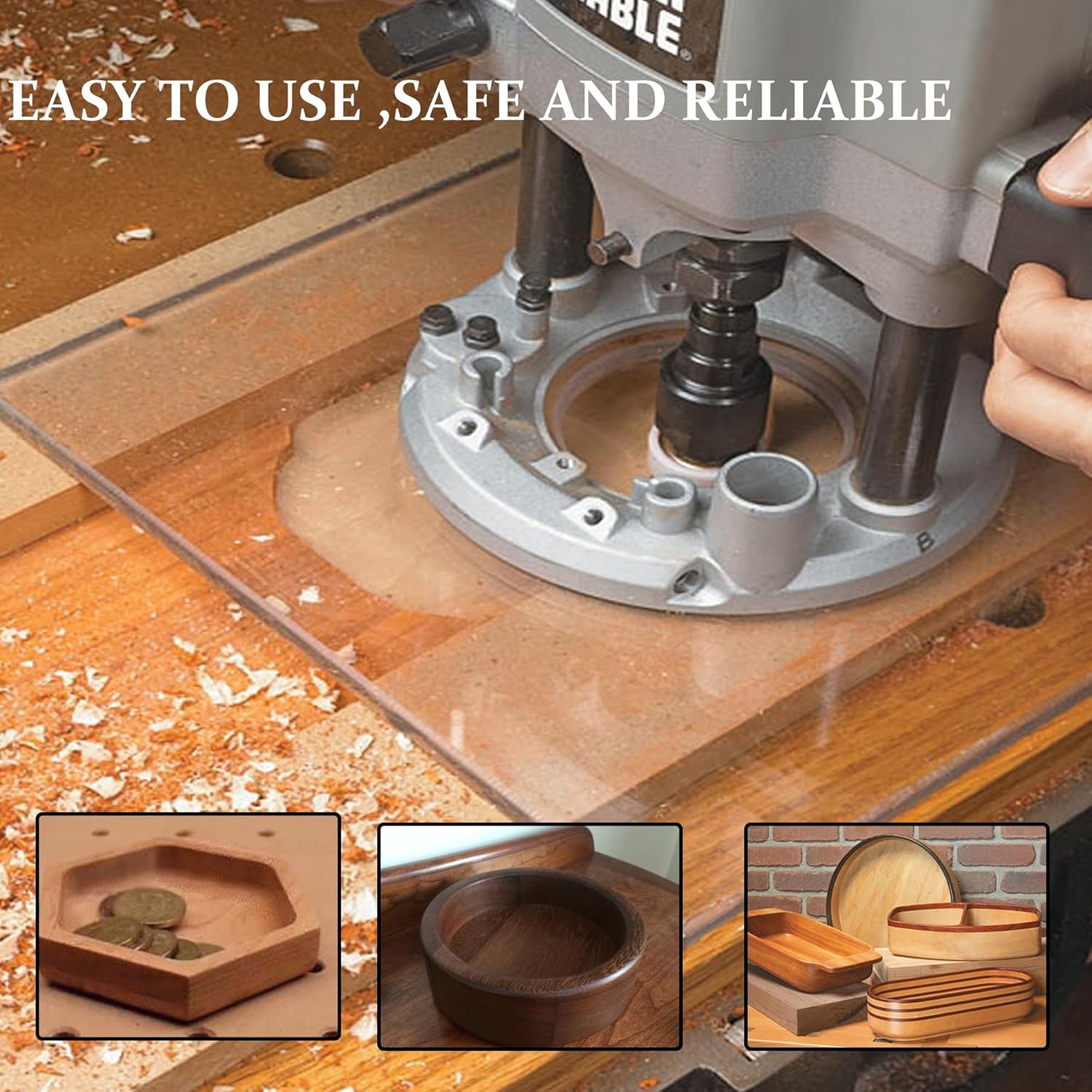 Bowl & Tray Round Nose Router Bits Top Bearing Template Router Bit SpeTool 