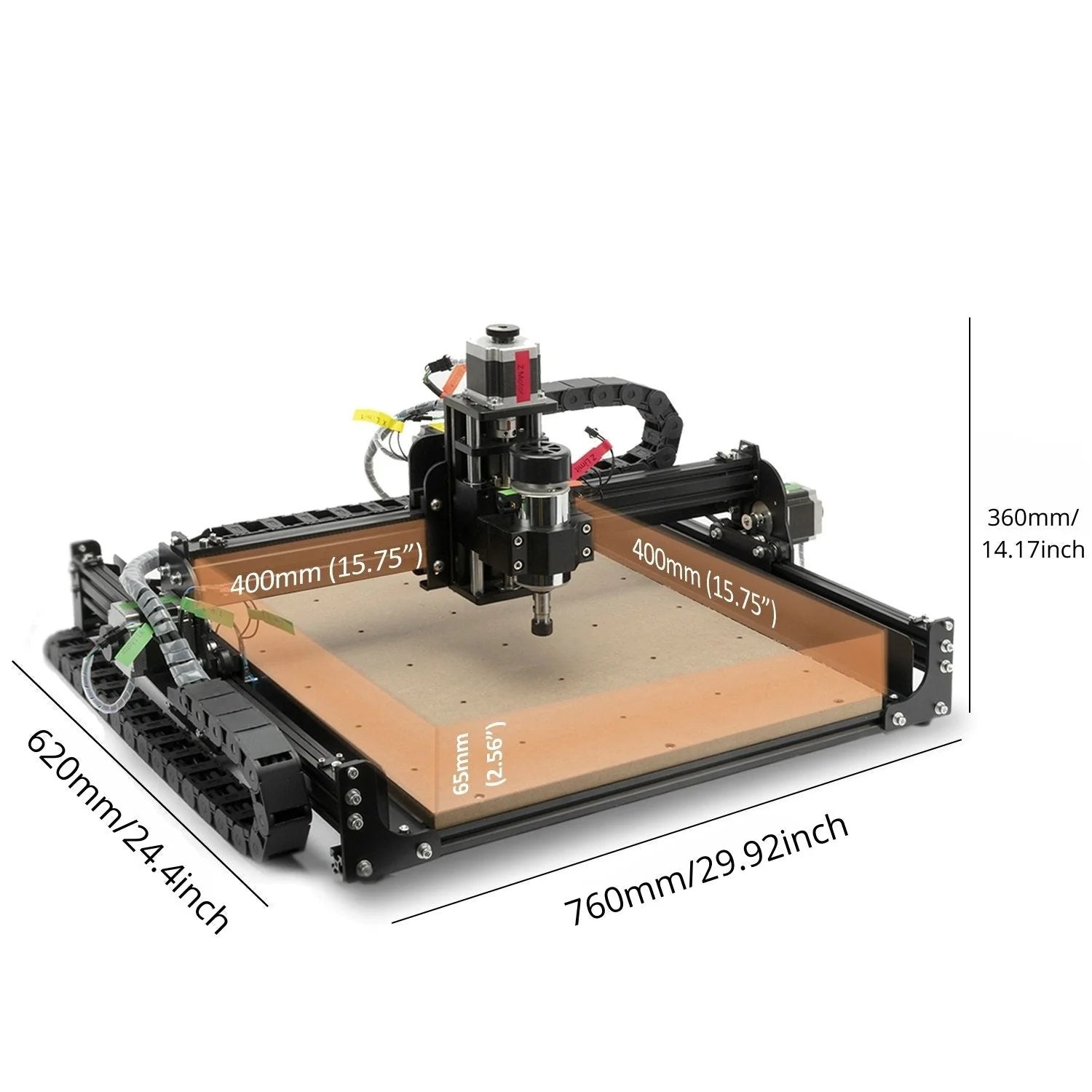 FoxAlien CNC Router 4040-XE with 40W Laser and R57 Rotary Roller Kit - 0