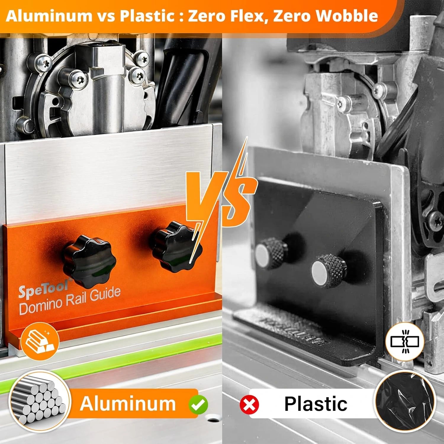 Aluminum vs Plastic :Zero Flex, Zero Wobble