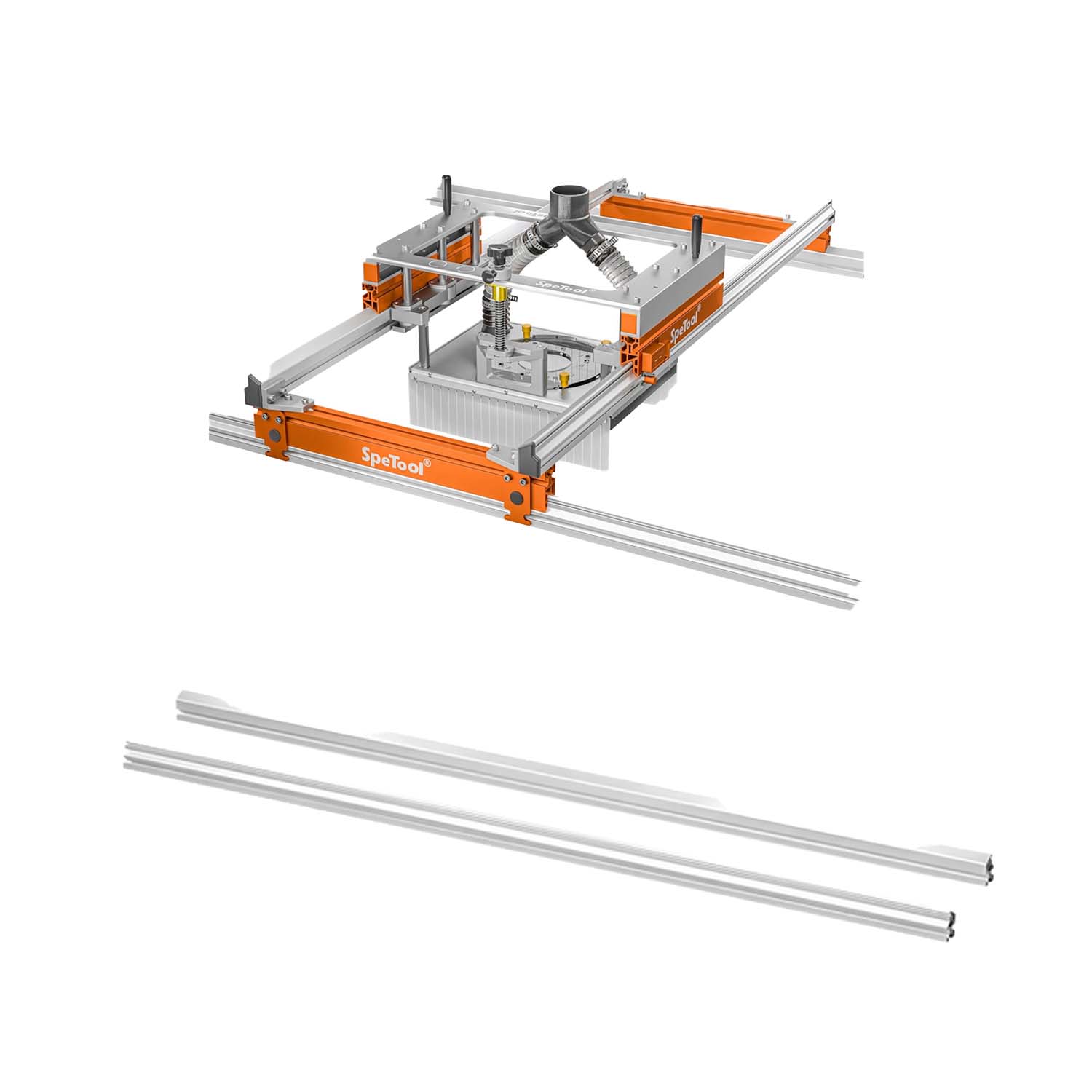 SpeTool S03001 Xpert Router Sled & O05003 Extending Linear Rails Bundle Set