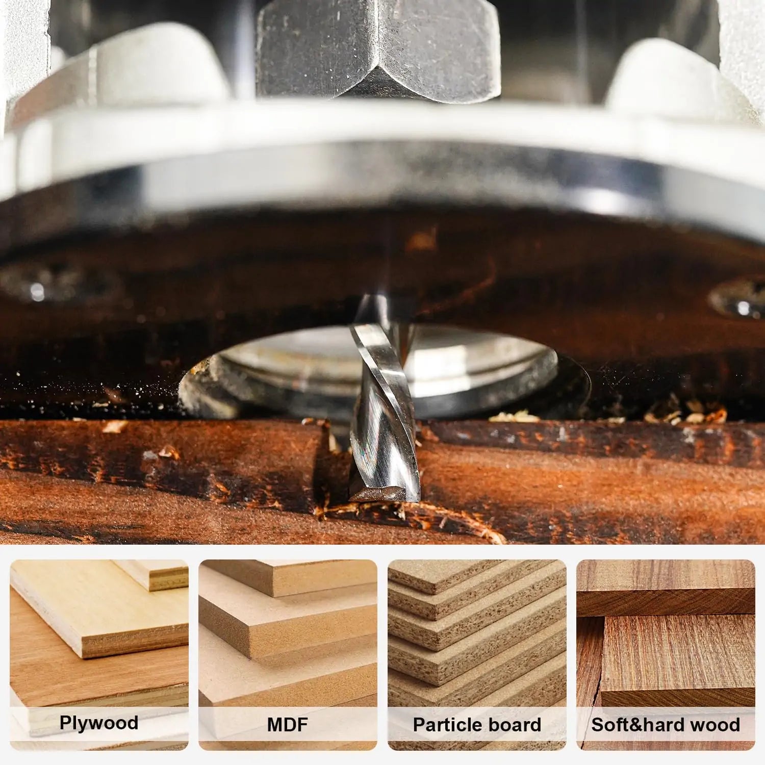 SpeTool UK SC COMPRESSION 2 FL 6MM DIA x 32MM CL x 6MM SHANK x 75MM OVL ROUTER BIT