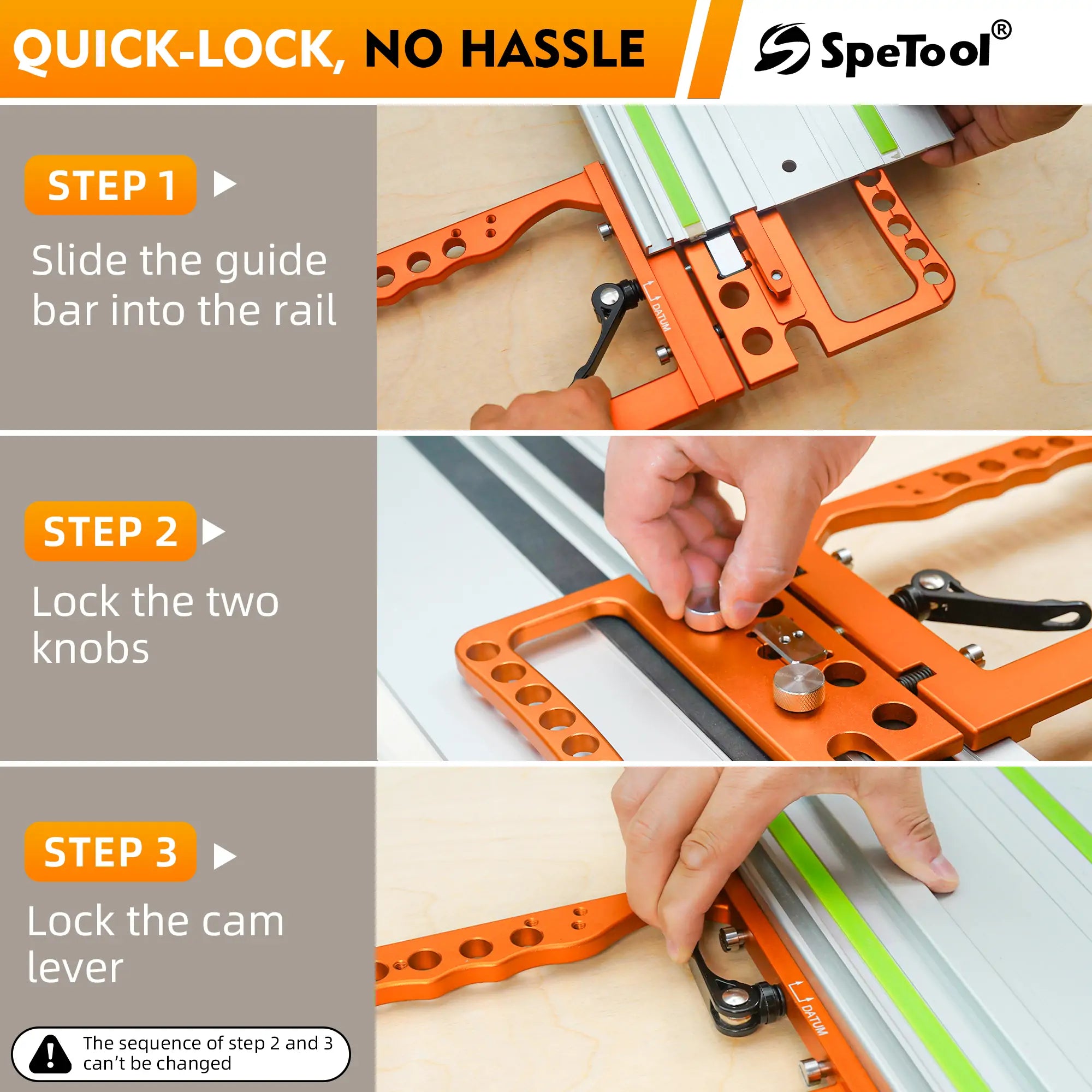 90° Precision Track Saw Square Rail Guide Accuracy  SpeTool