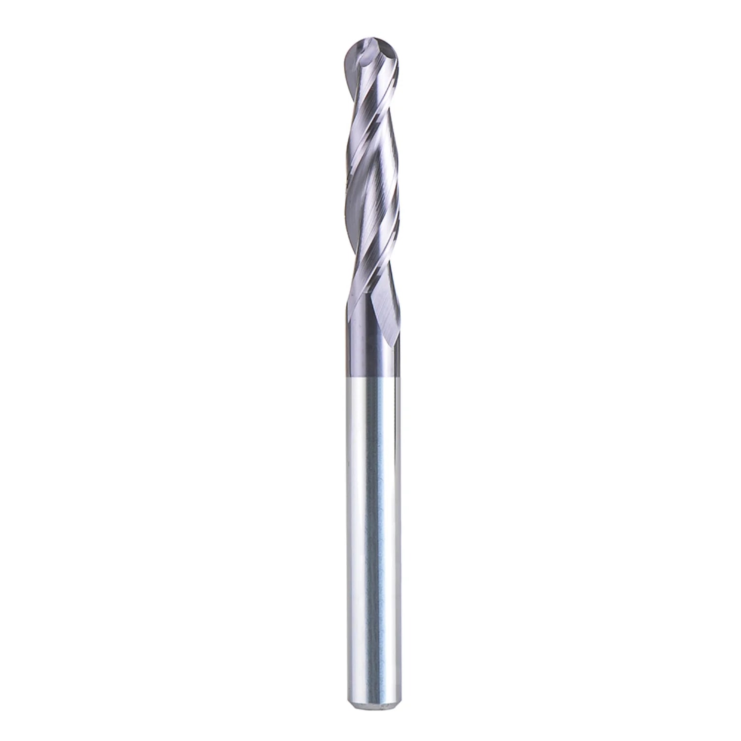 SpeTool 2 Flute 1/4" Shank Ball Nose End Mill 3" Long Router Bits For Metal