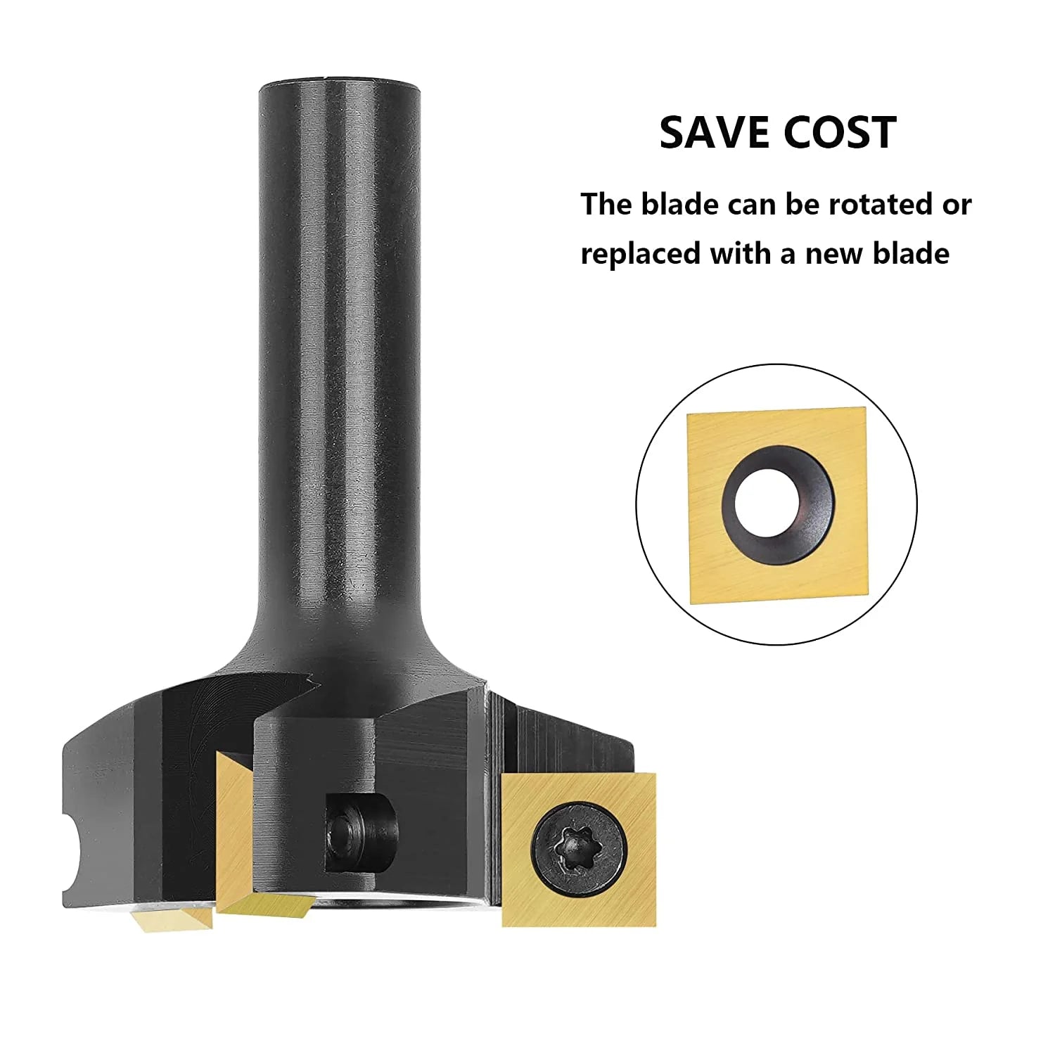 SpeTool 3 Wing 2" Dia 1/2" SHK Surfacing Router Bit with Coated Blades