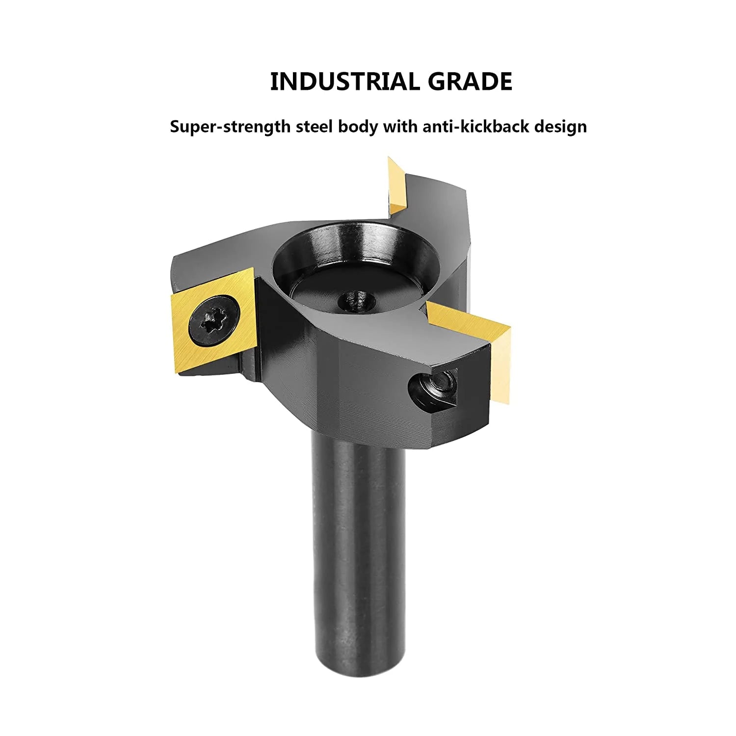 SpeTool 3 Wing 2" Dia 1/2" SHK Surfacing Router Bit with Coated Blades