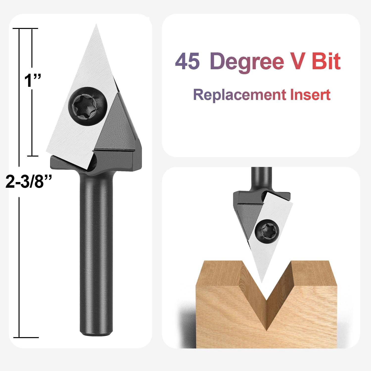 SpeTool V Groove Router Bits - Precision Tools for Clean V-Shaped Grooves