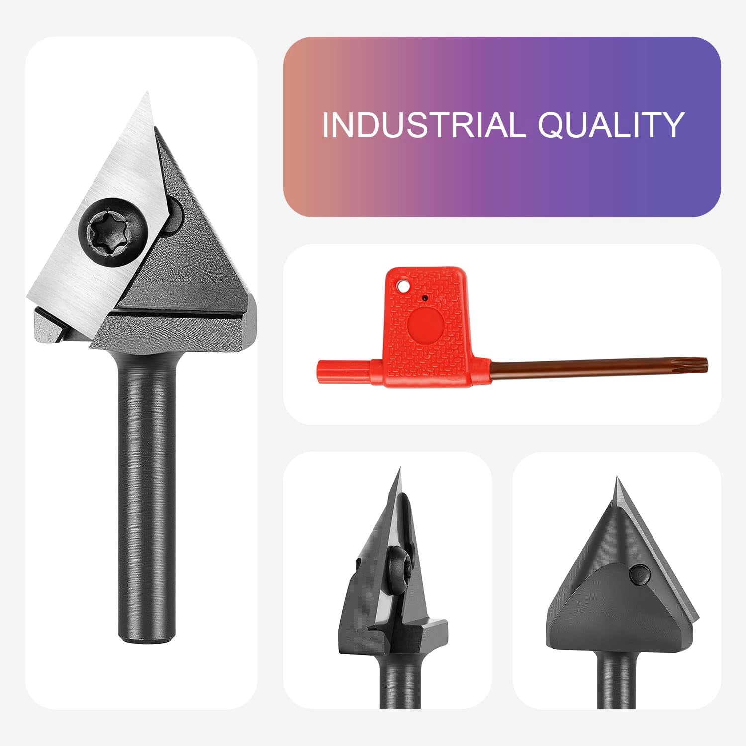 SpeTool 60 Degree V Groove Router Bit With Carbide Insert 1/4 Shank
