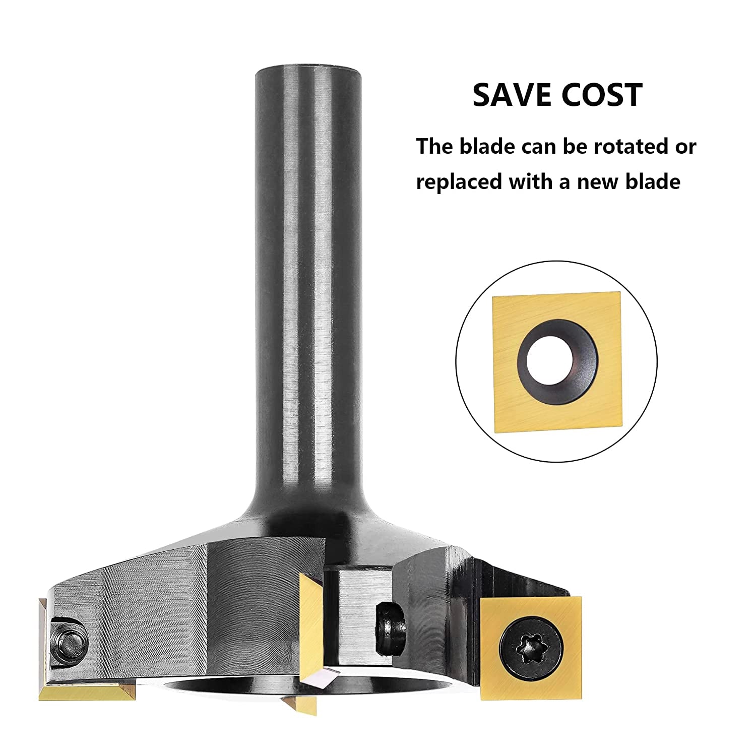 SpeTool ATS Coated Insert 4 Wing 2.5" Diameter 1/2" SHK Surfacing Router Bit