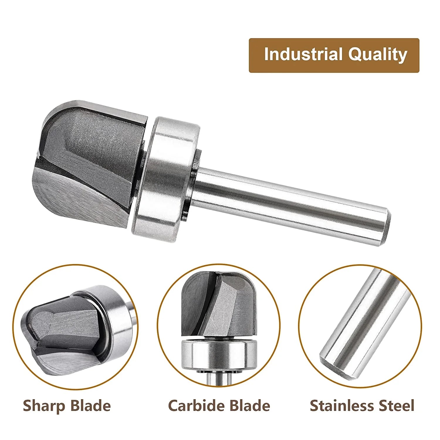 SpeTool Bowl & Tray Template 3 4 Dia 1 4 Shank Carbide Tipped Router Bit