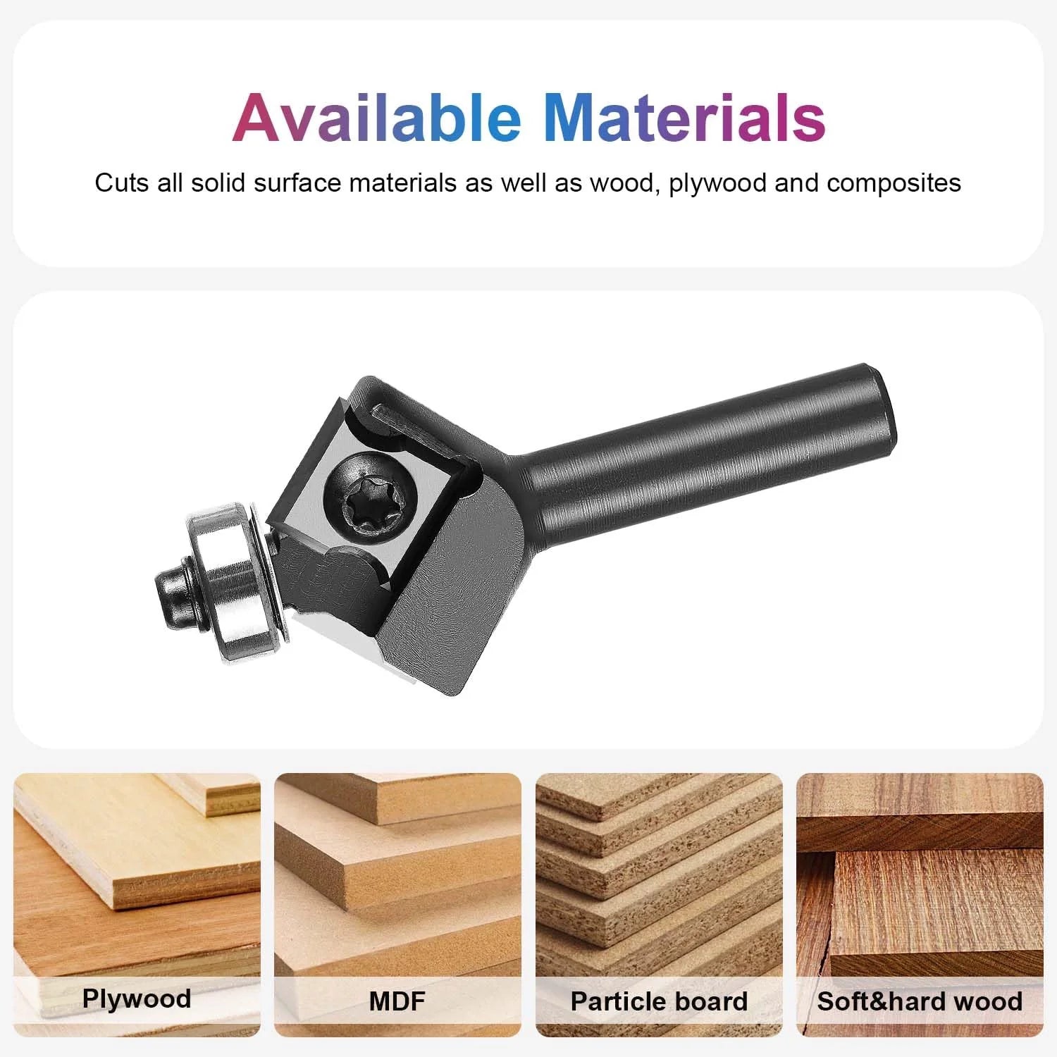 SpeTool Insert Corner Round 1/8" R 1/4" Shank Router Bit 90 deg Chamfer