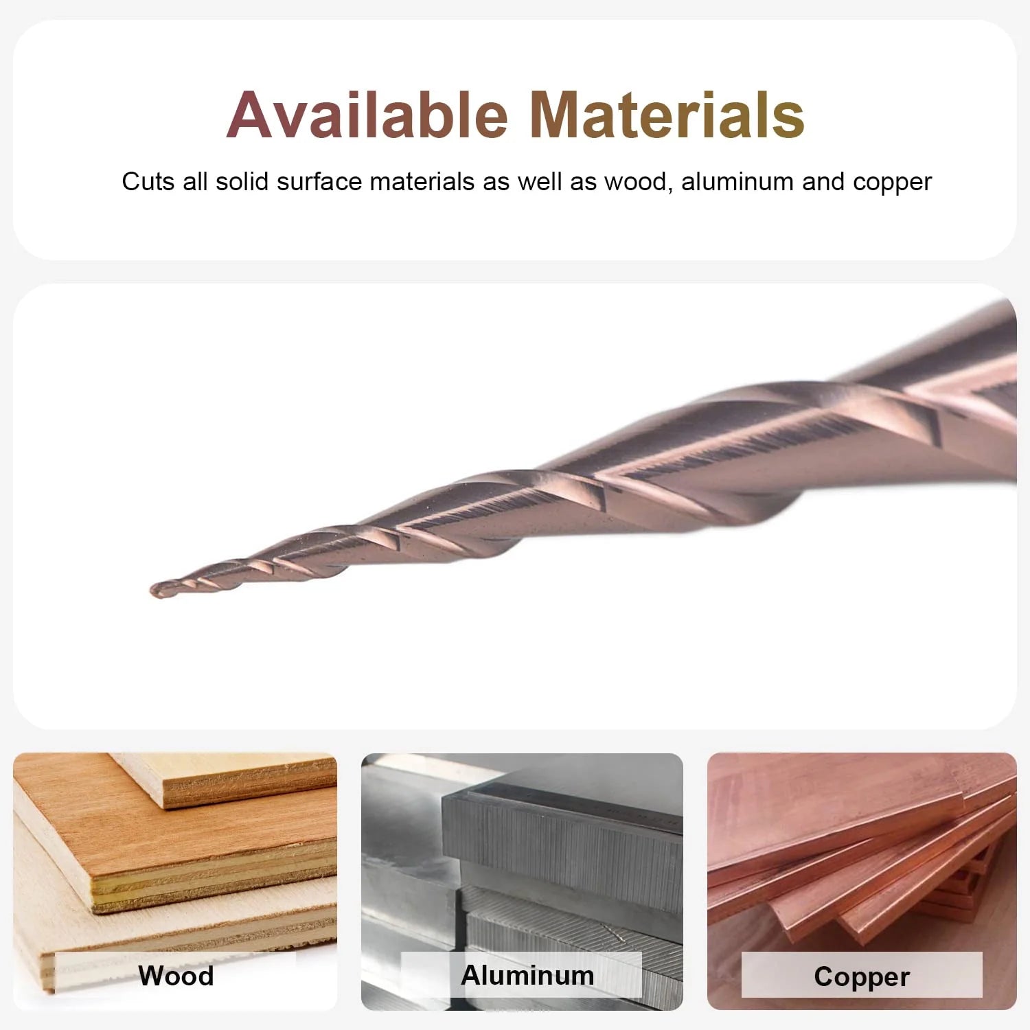 SpeTool UK 0.25MM Radius x 6MM SHANK x 30.5MM CL x 75MM OVL Tapered Ball Nose 2D & 3D Carving H-si Coated Router Bit