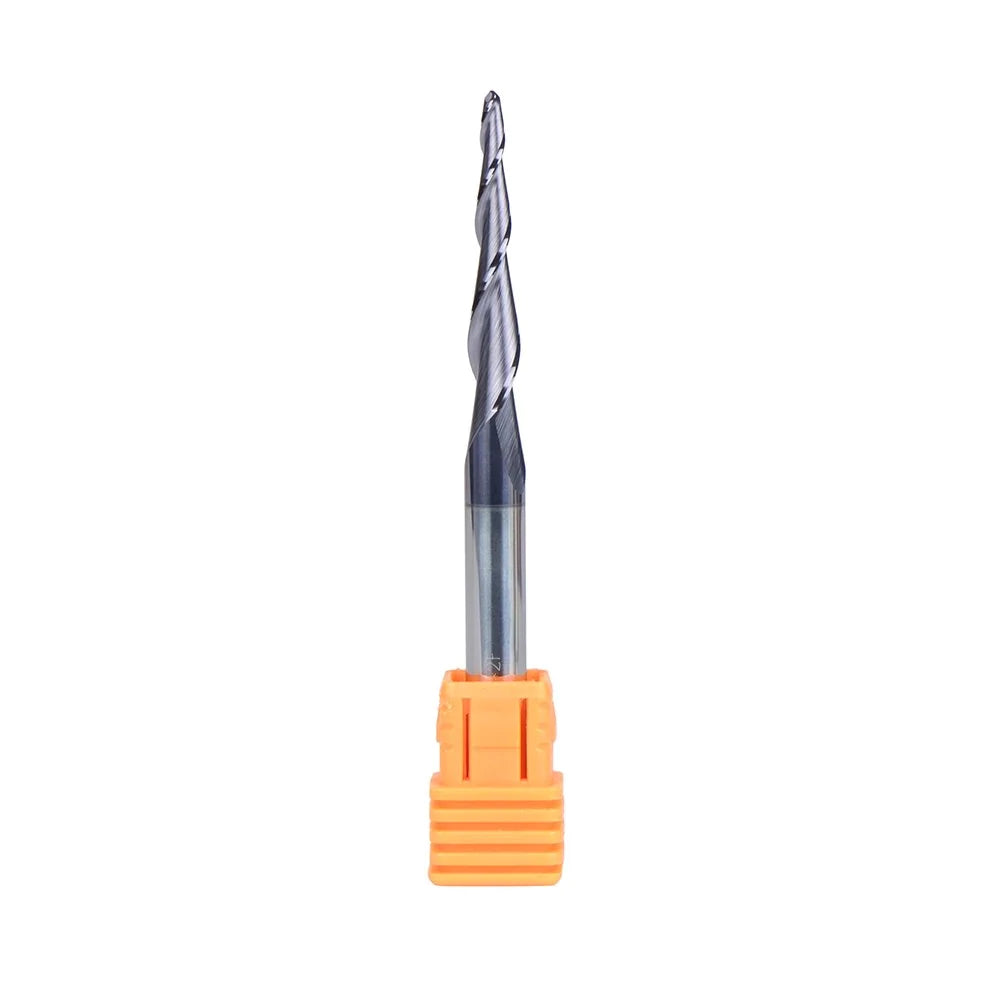 SpeTool UK 1MM Radius x 6MM SHANK x 30.5MM CL x 75MM OVL Tapered Ball Nose 2D & 3D Carving Router Bit