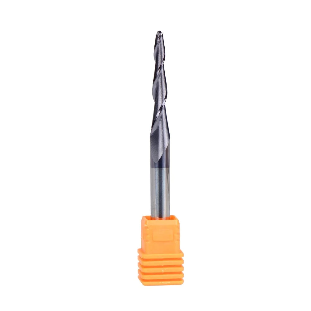 SpeTool UK 1.5MM Radius x 6MM SHANK x 30.5MM CL x 75MM OVL Tapered Ball Nose 2D & 3D Carving Router Bit