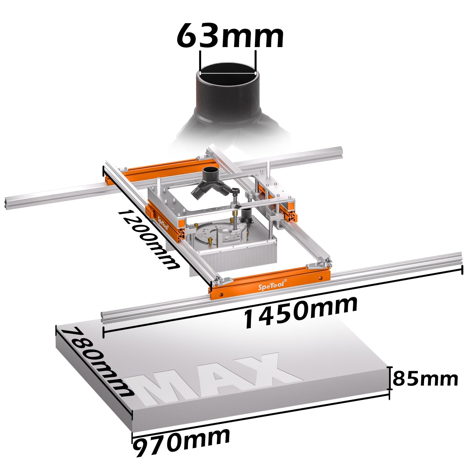 [Pre-Sale]SpeTool S03001 Router Sled – Professional Slab Flattening Tool for Precision Woodworking