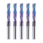 SpeTool W04038 SPE-X Extra Tool Life Coated SC Spiral Plunge 1/8" Dia x 1/8" Shank x 3/4" Cutting Length x 1-1/2" Long 2 Flute Down-Cut Router Bit