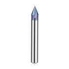 SpeTool W06017 SPE-X Extra Tool Life Coated Solid Carbide V Groove 45 Deg 1/4" Dia x 1/4" Shank x 2" Long 4 Flute Router Bit
