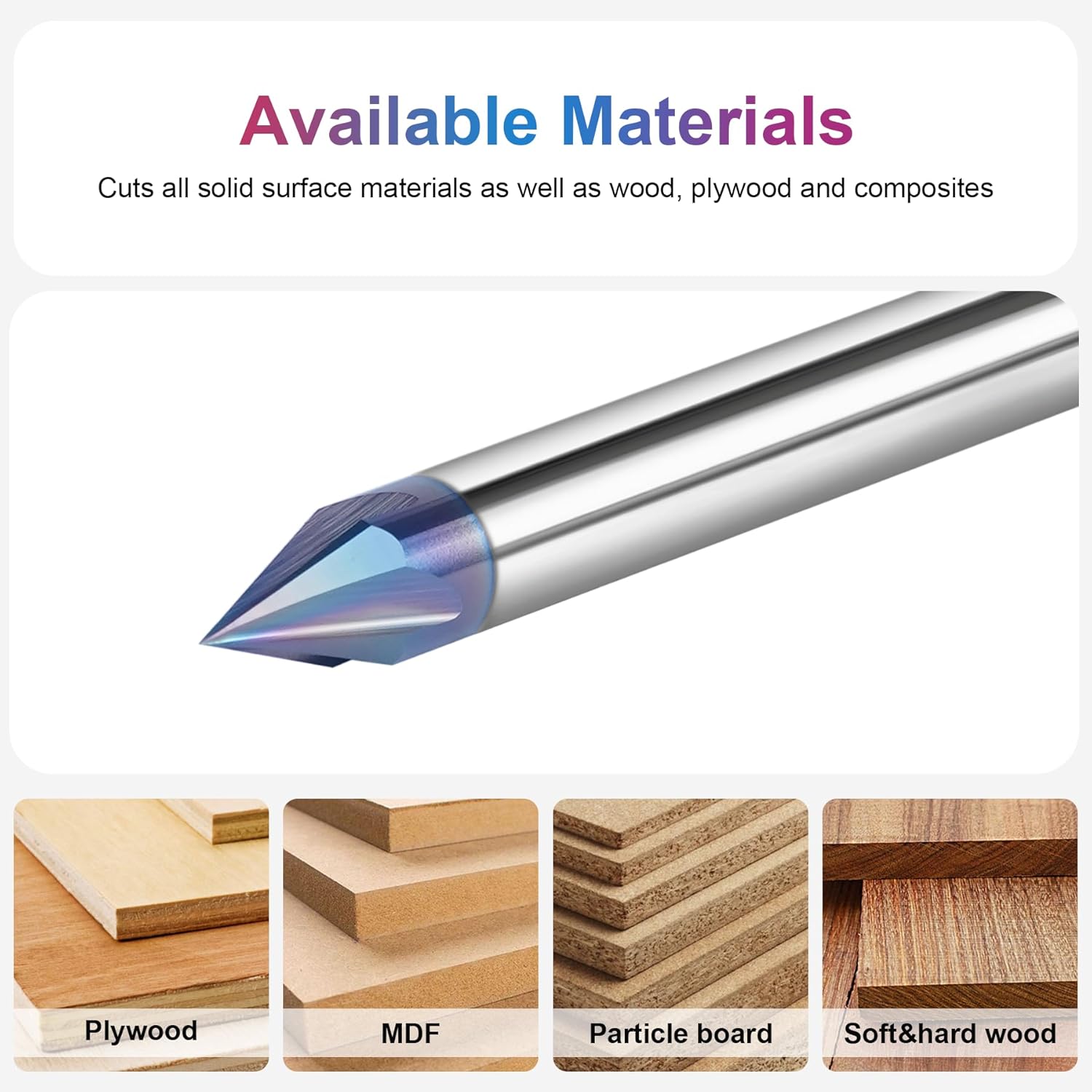 SpeTool W06017 SPE-X Extra Tool Life Coated Solid Carbide V Groove 45 Deg 1/4" Dia x 1/4" Shank x 2" Long 4 Flute Router Bit